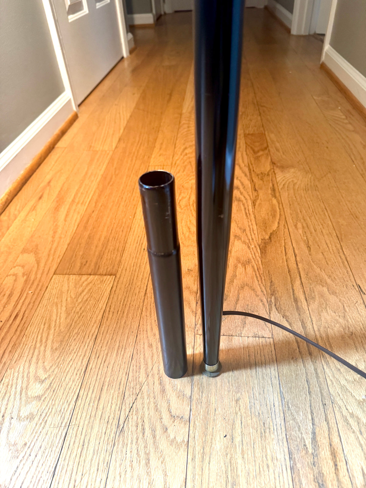 Mid Century Modern Lightolier 3 Shade Tension Pole Lamp Gerald Thurston 1950s