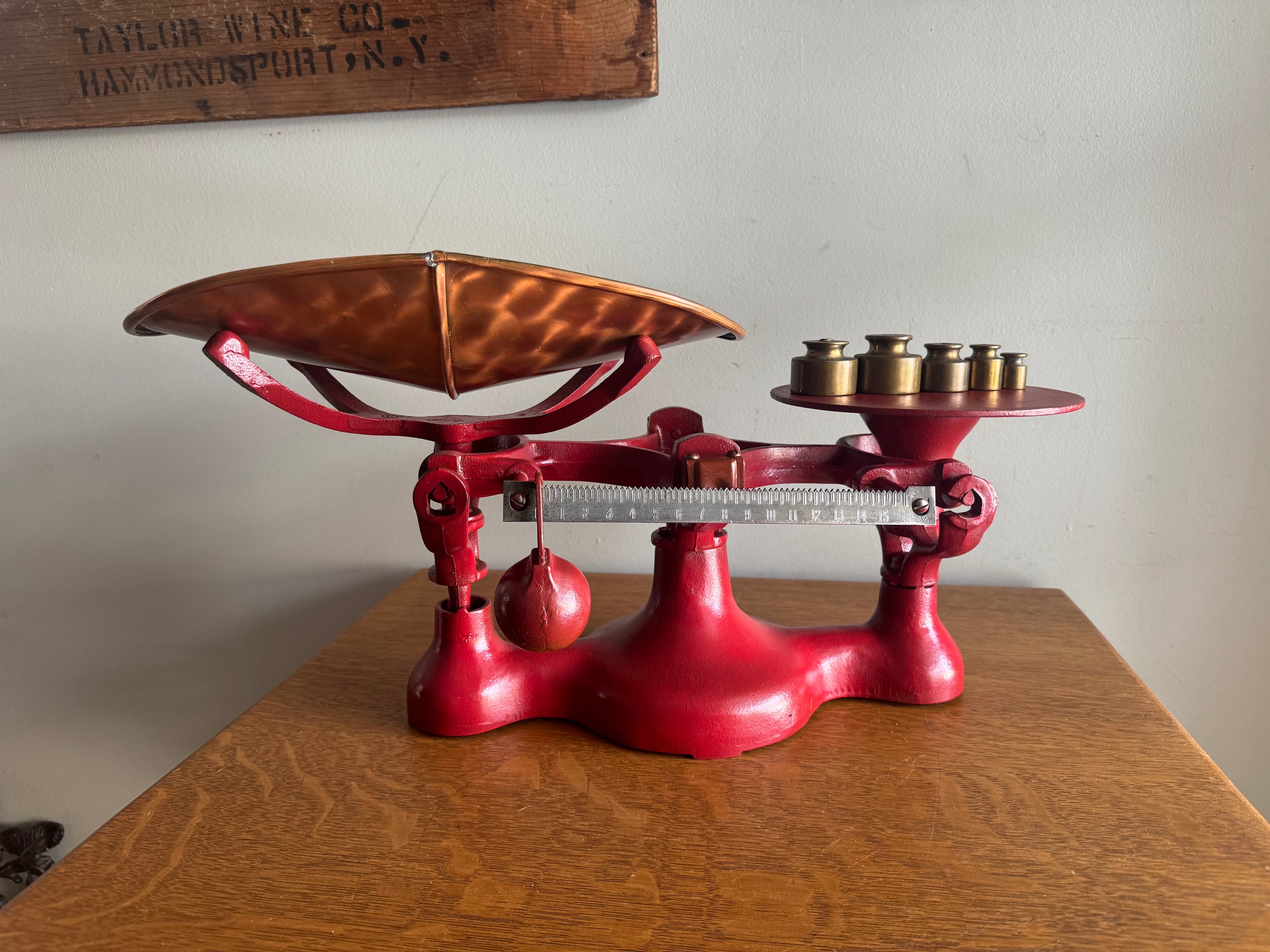 1920's Jacobs Bros. Detecto No.2 Red Scale | 1920's Red Castiron Baking Scale
