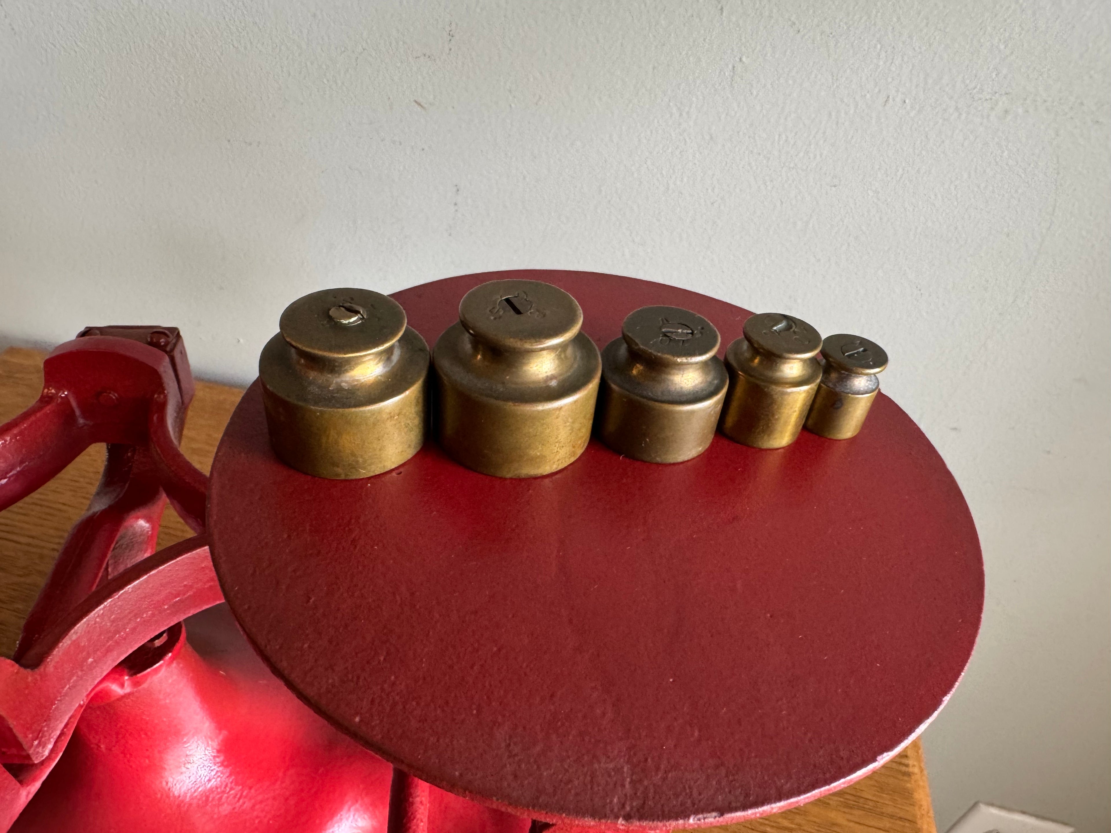 1920's Jacobs Bros. Detecto No.2 Red Scale | 1920's Red Castiron Baking Scale