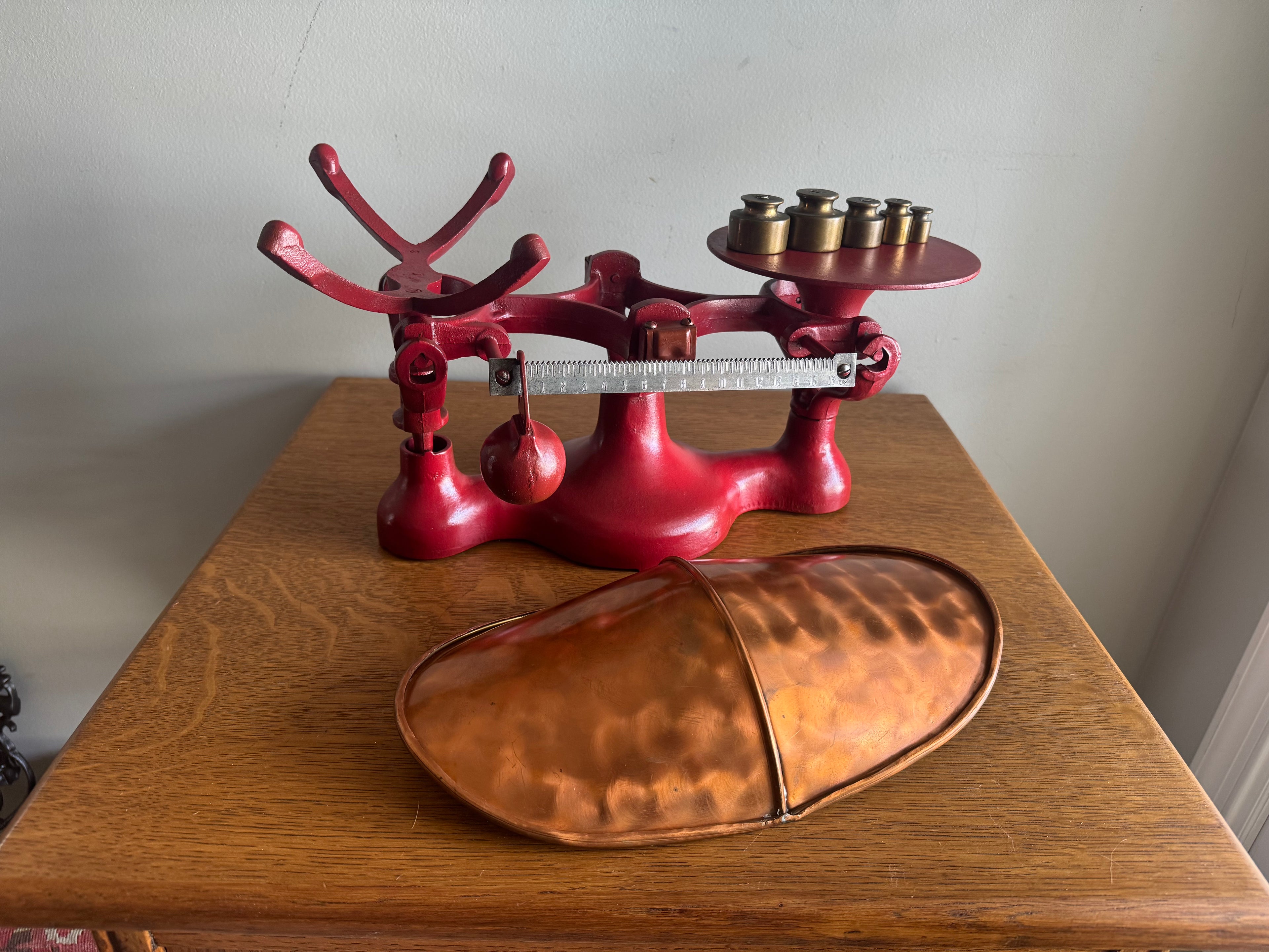 1920's Jacobs Bros. Detecto No.2 Red Scale | 1920's Red Castiron Baking Scale