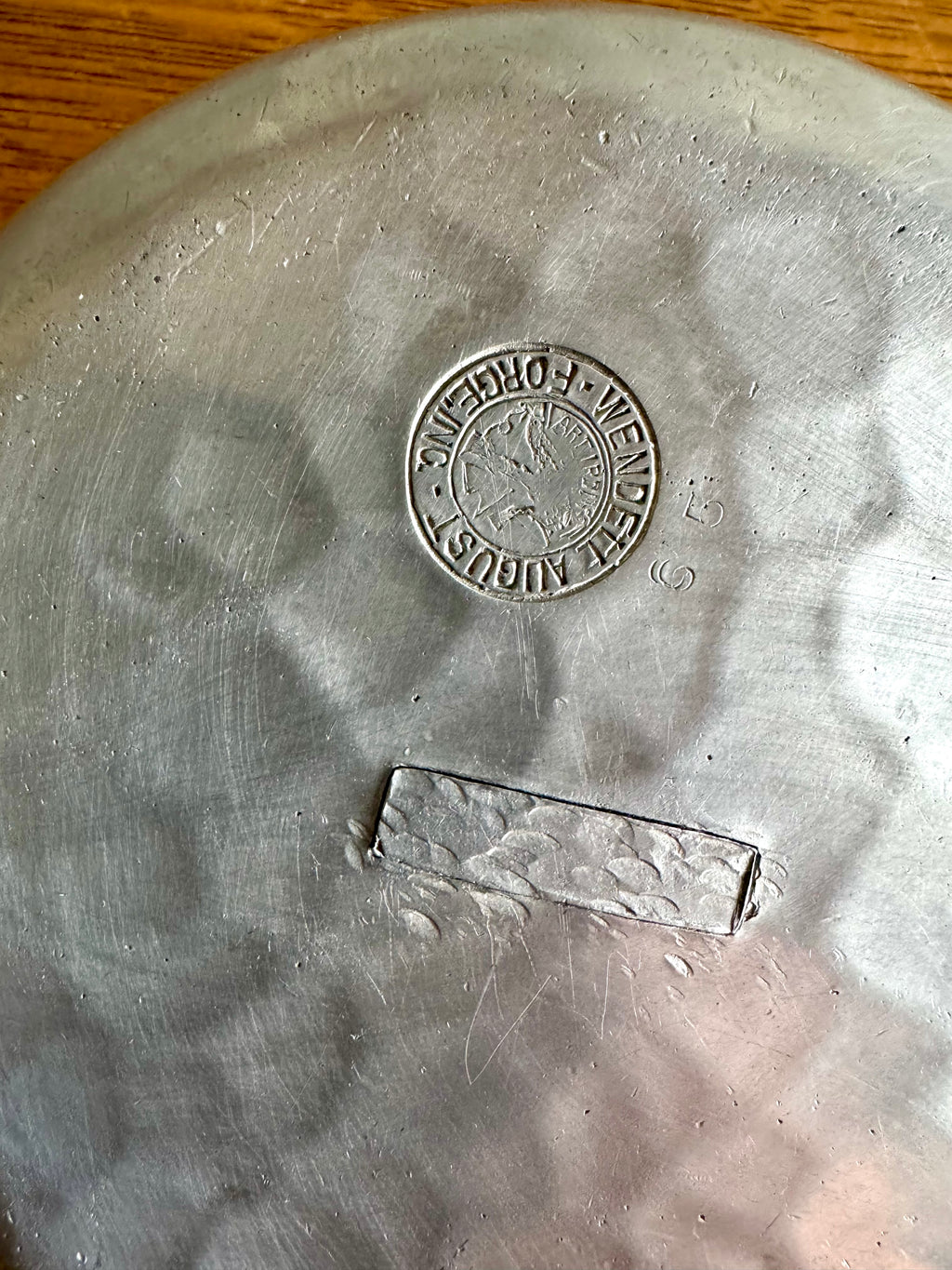Vtg Nautical Themed Hammered Aluminum Ashtray | Wendell August Forge Inc. Ashtray