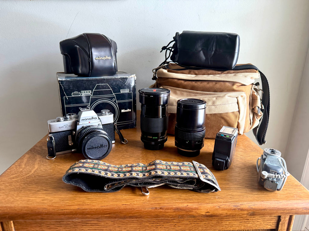 Vtg Minolta SR-T 101, Camera Bag, 2 Extra Lenses, Strap and Accessories | Minolta 35MM Camera