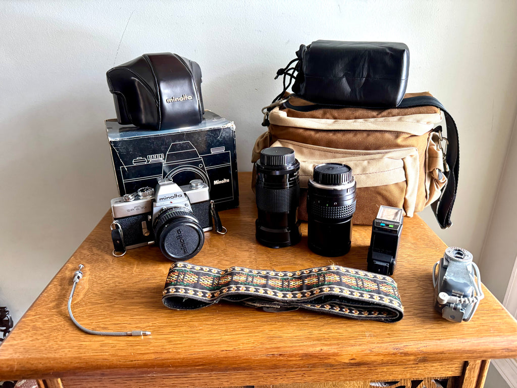 Vtg Minolta SR-T 101, Camera Bag, 2 Extra Lenses, Strap and Accessories | Minolta 35MM Camera