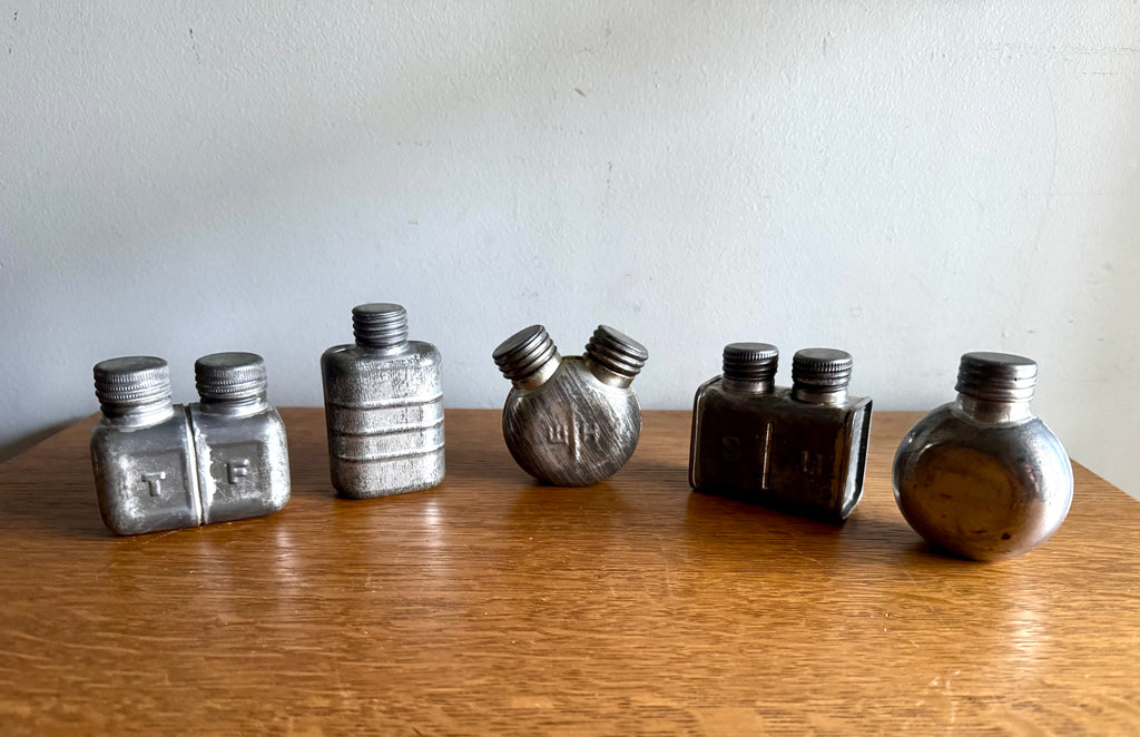 Set of 5 Rifle Oiler Cans | Soviet Rifle Oil Cans | Various Lot of WW2 Oiler Cans