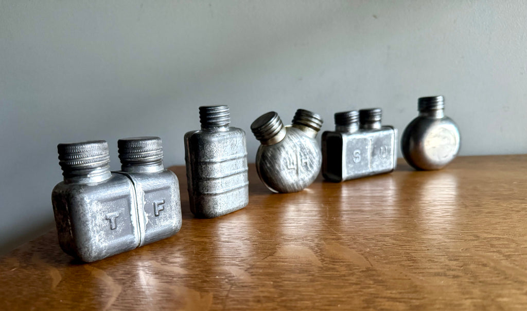 Set of 5 Rifle Oiler Cans | Soviet Rifle Oil Cans | Various Lot of WW2 Oiler Cans