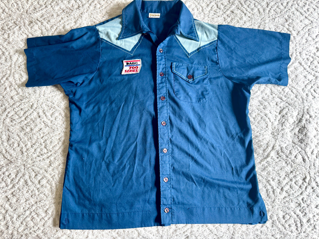 Vtg Blue King Louie Tenn. Air Guard Bowling Shirt ~ Nashville Tenn. Air Guard Bowling Shirt