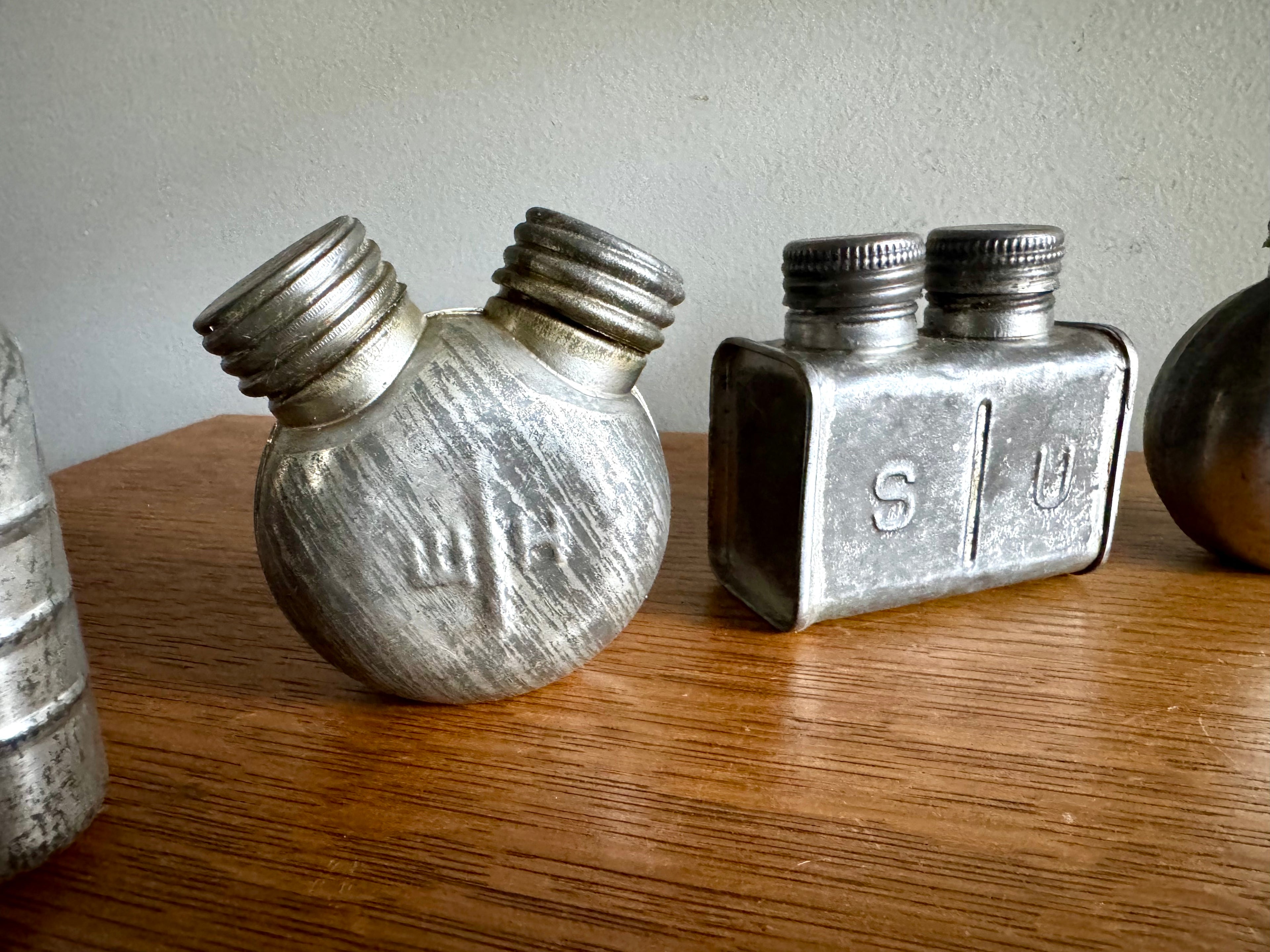Set of 5 Rifle Oiler Cans | Soviet Rifle Oil Cans | Various Lot of WW2 Oiler Cans