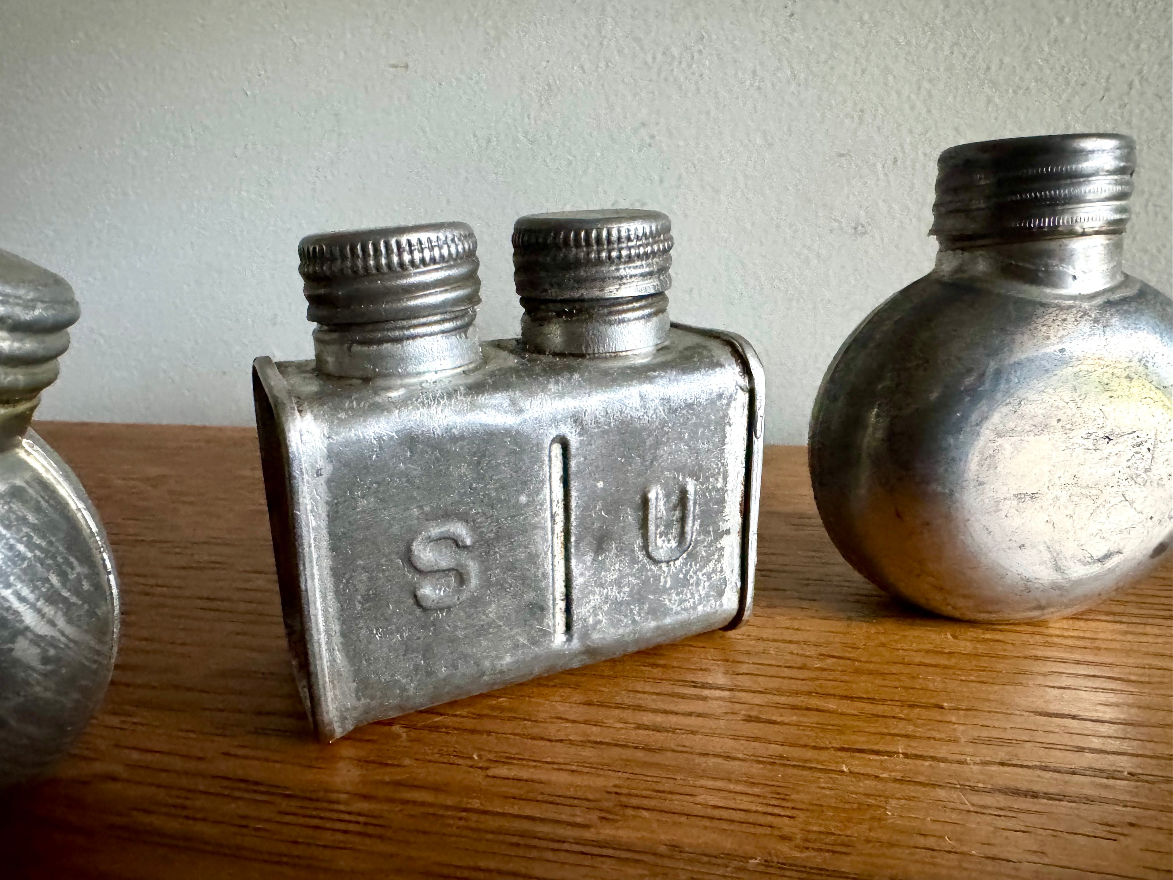 Set of 5 Rifle Oiler Cans | Soviet Rifle Oil Cans | Various Lot of WW2 Oiler Cans