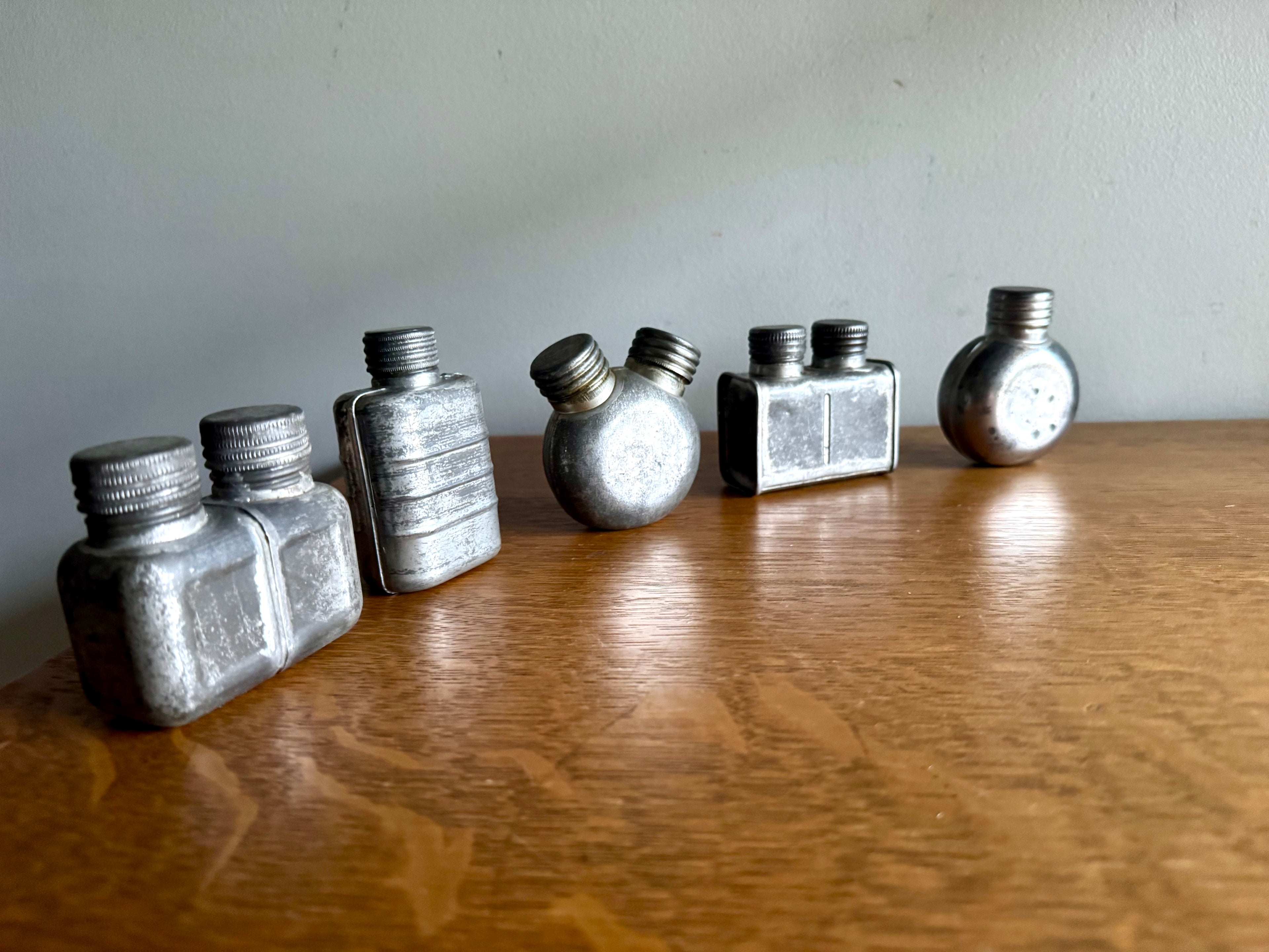 Set of 5 Rifle Oiler Cans | Soviet Rifle Oil Cans | Various Lot of WW2 Oiler Cans