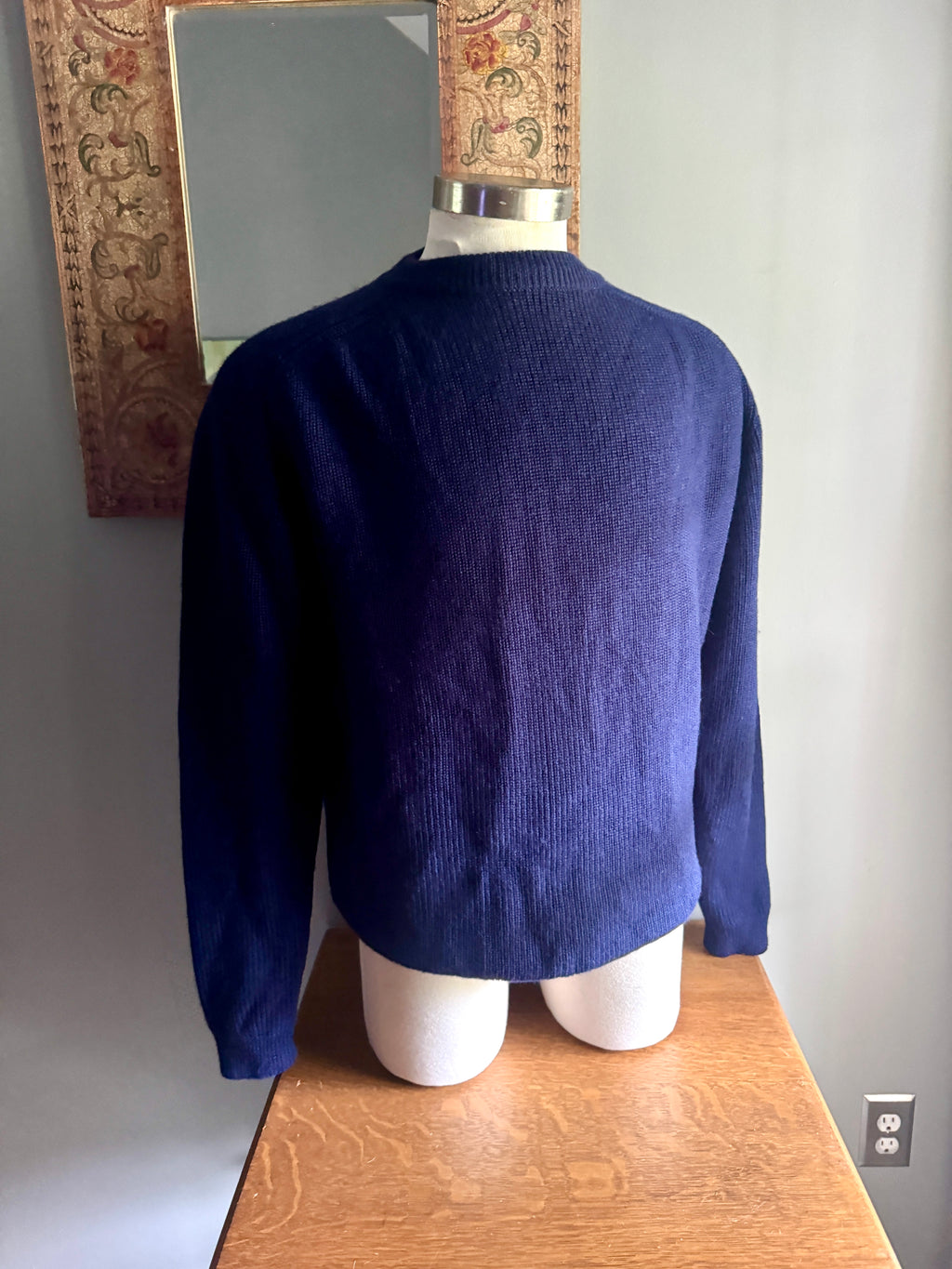 Vintage Patagonia Wool Chamonix Guide Sweater ~ XLarge Blue Pullover Crewneck