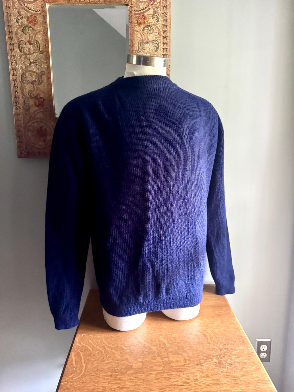 Vintage Patagonia Wool Chamonix Guide Sweater ~ XLarge Blue Pullover Crewneck