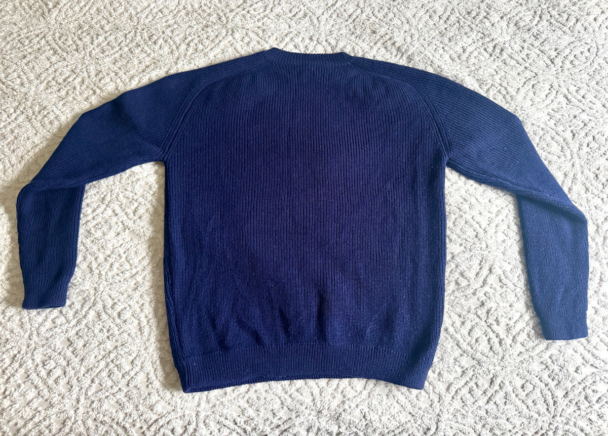 Vintage Patagonia Wool Chamonix Guide Sweater ~ XLarge Blue Pullover Crewneck
