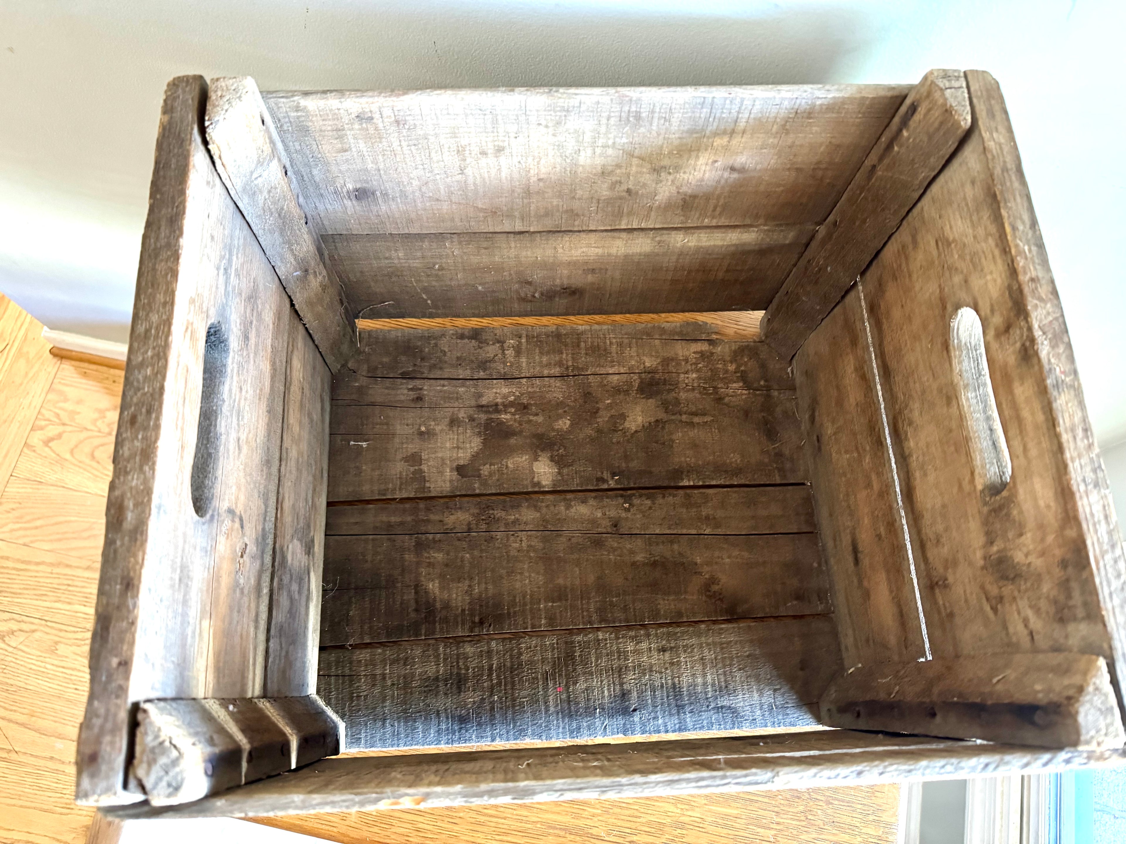 Distressed Wooden Robinson Cold Storage Crate | Winchester VA Wooden Crate