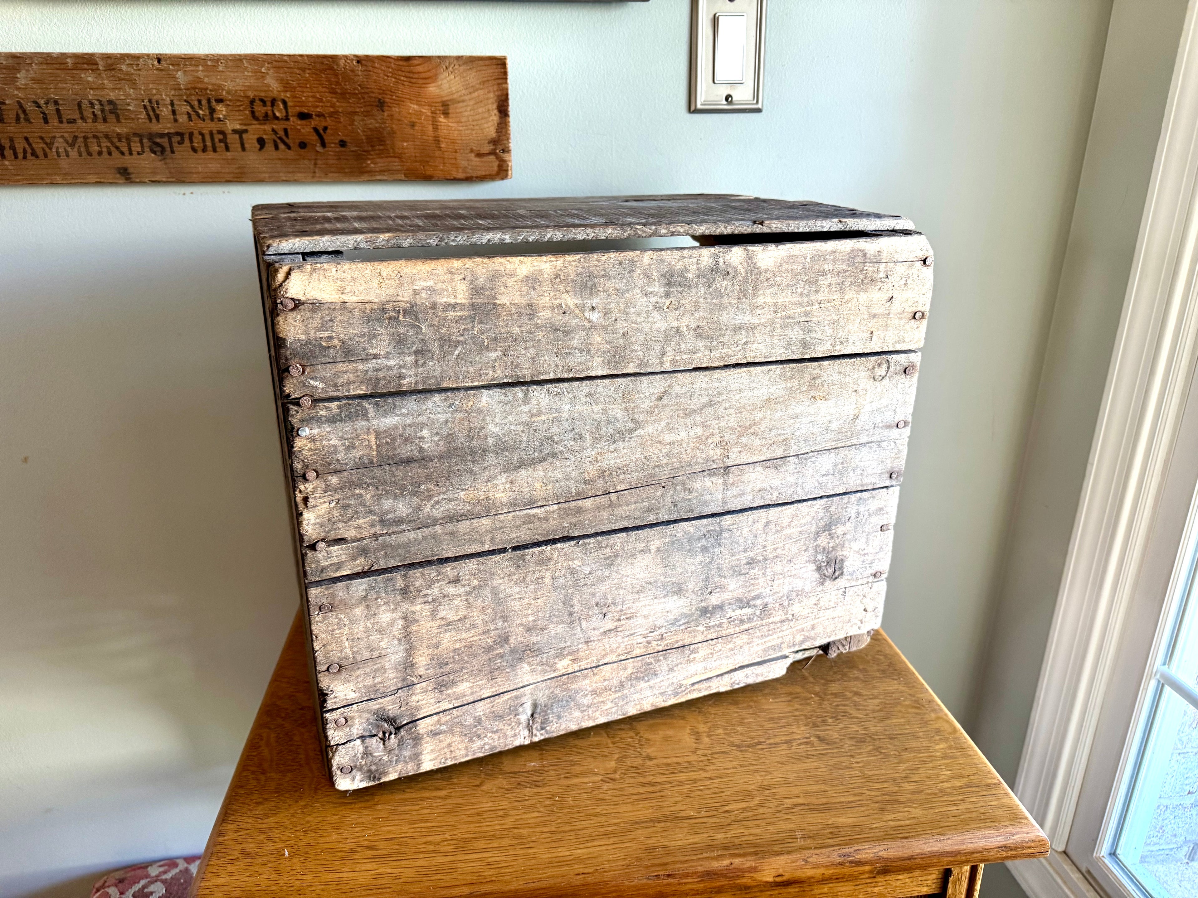 Distressed Wooden Robinson Cold Storage Crate | Winchester VA Wooden Crate