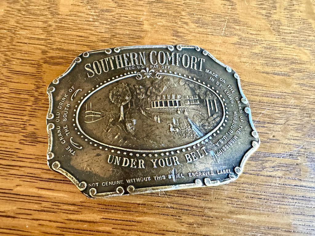 Vtg Southern Comfort Metal Belt Buckle | Whiskey Belt Buckle