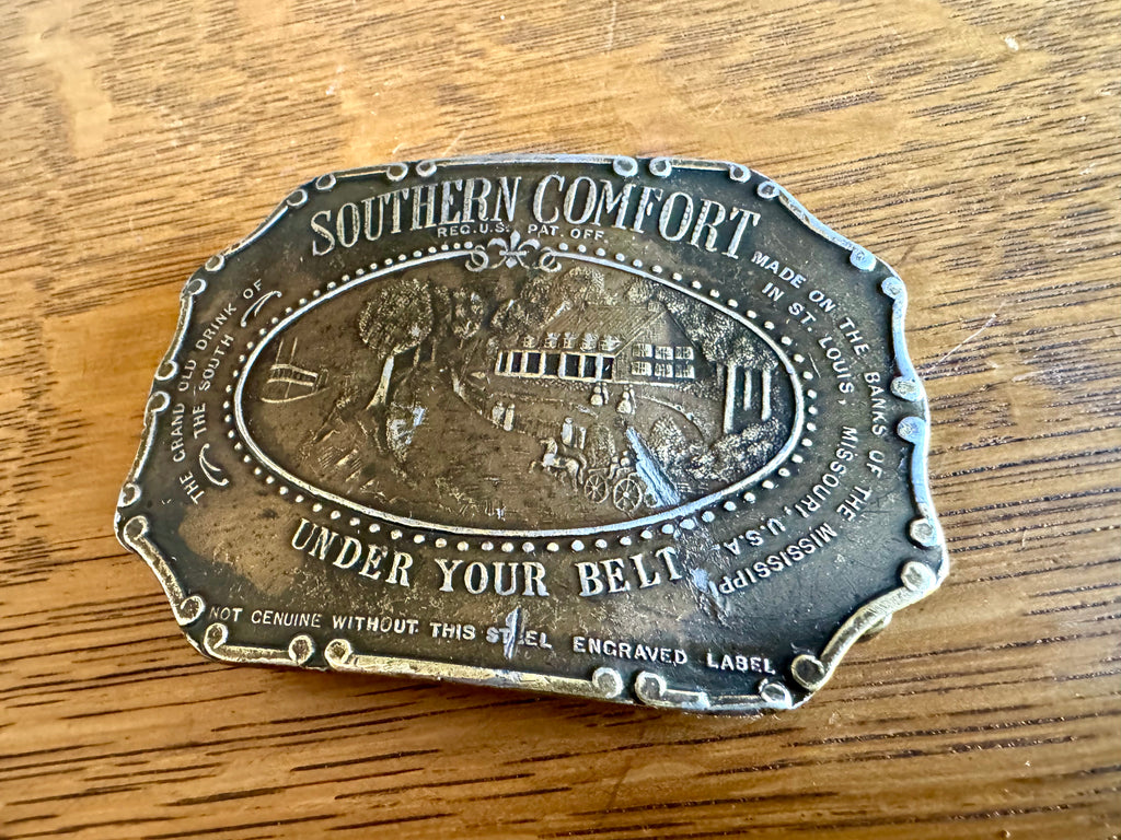 Vtg Southern Comfort Metal Belt Buckle | Whiskey Belt Buckle