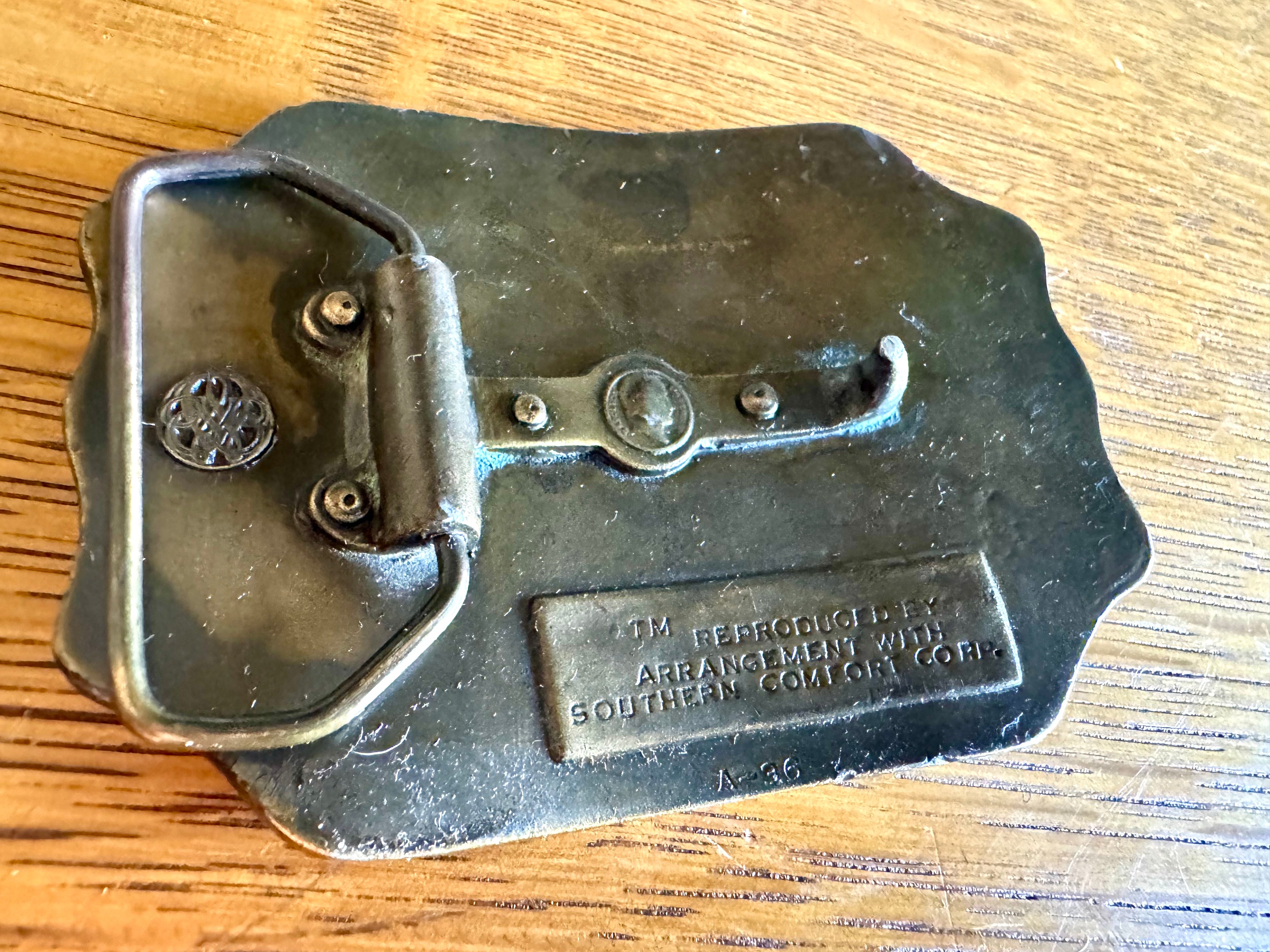 Vtg Southern Comfort Metal Belt Buckle | Whiskey Belt Buckle
