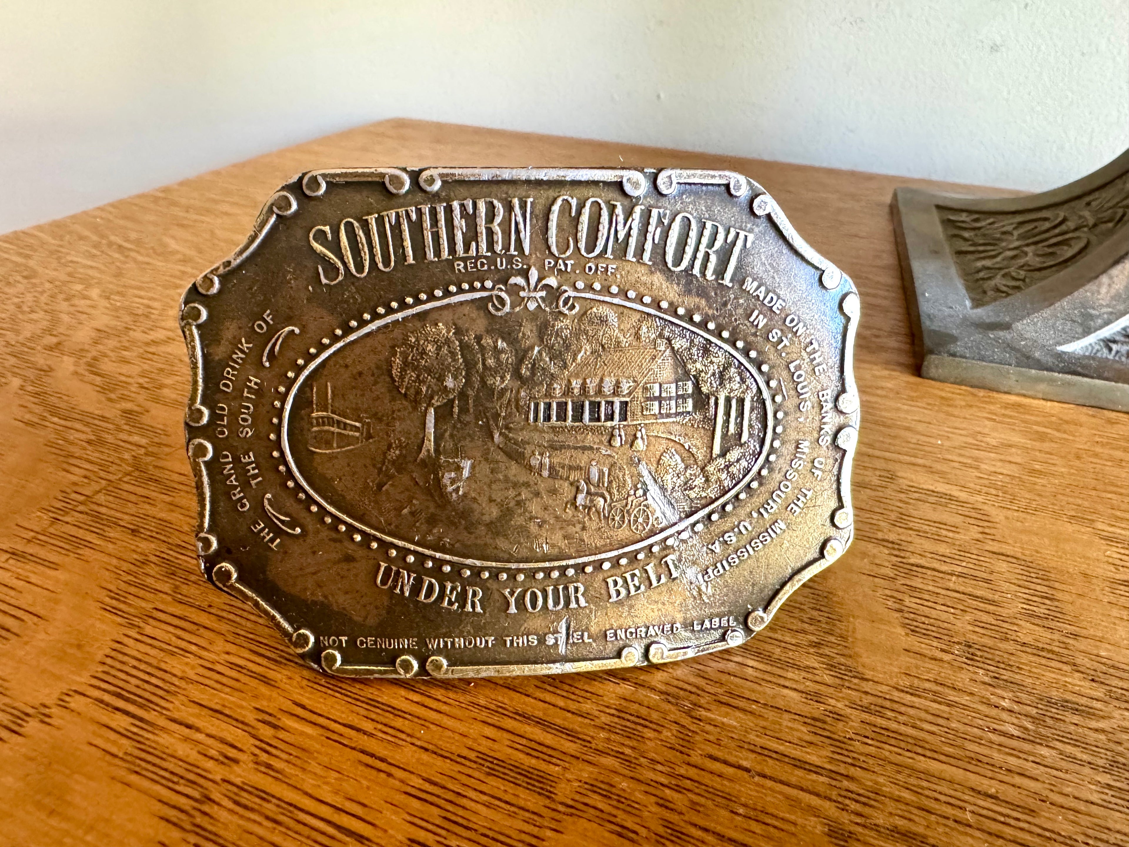 Vtg Southern Comfort Metal Belt Buckle | Whiskey Belt Buckle