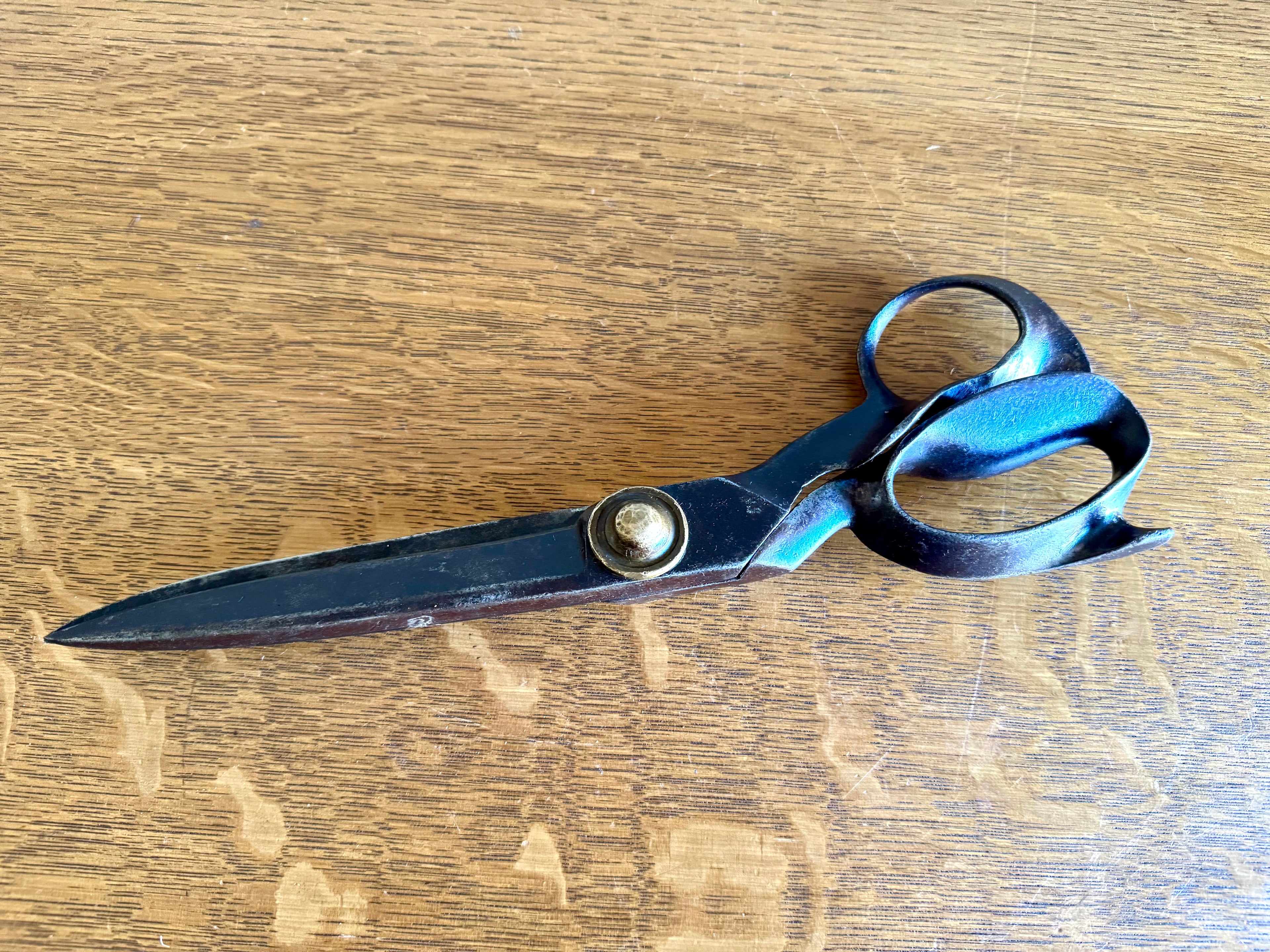 Antique R. Heinsch Style Taylor's Shears | Forged Steel 13" Right Handed Fabric Scissors