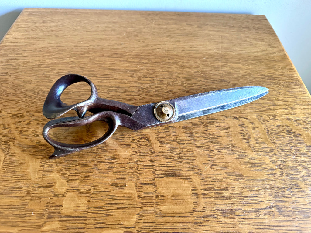 Antique R. Heinsch Style Taylor's Shears | Forged Steel 13" Right Handed Fabric Scissors