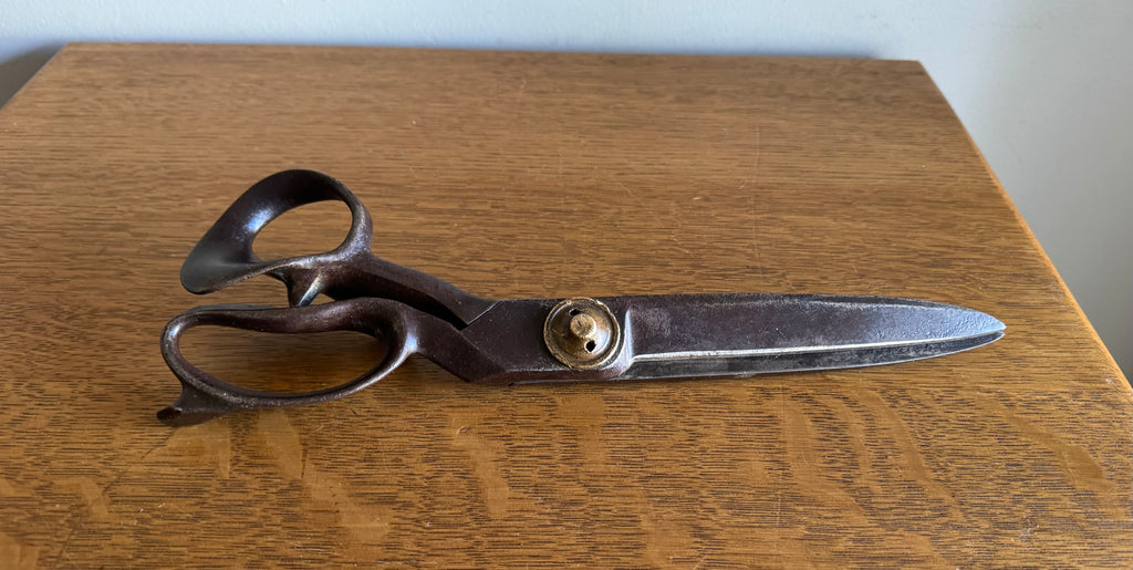 Antique R. Heinsch Style Taylor's Shears | Forged Steel 13" Right Handed Fabric Scissors