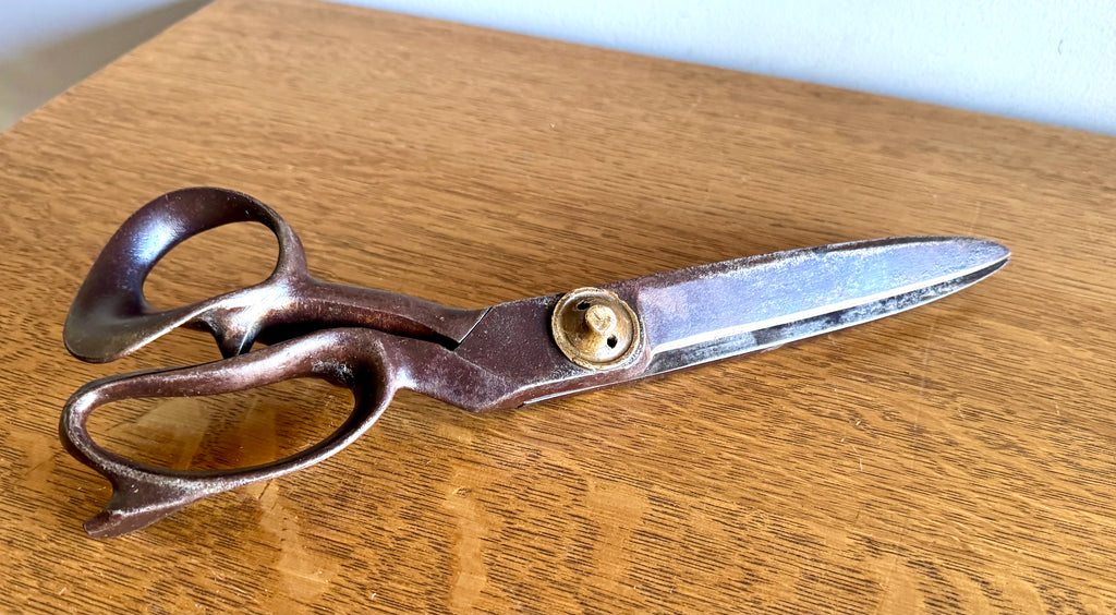 Antique R. Heinsch Style Taylor's Shears | Forged Steel 13" Right Handed Fabric Scissors