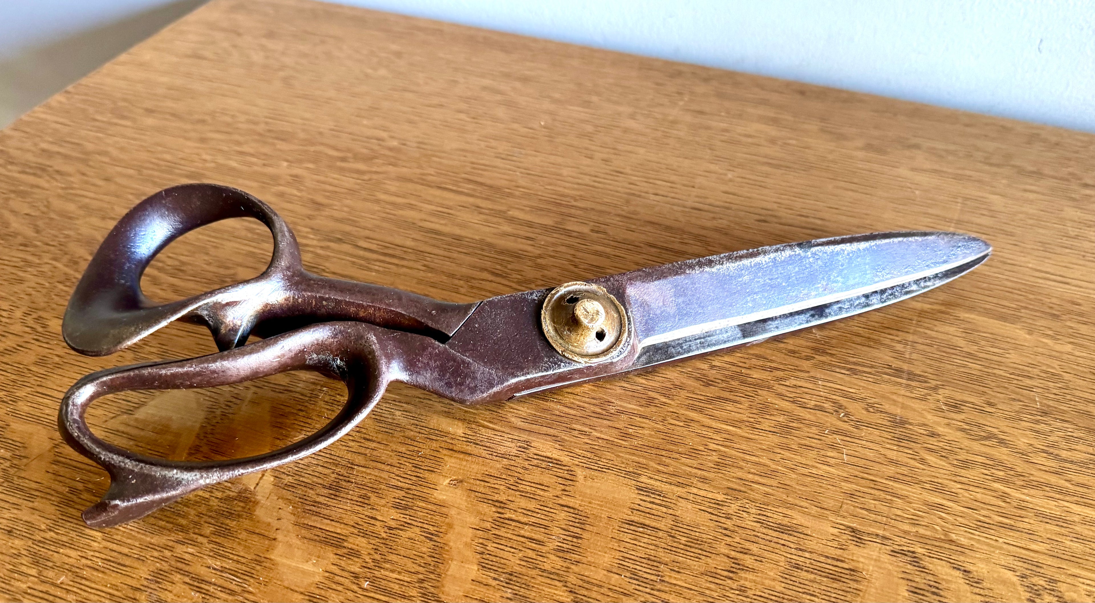 Antique R. Heinsch Style Taylor's Shears | Forged Steel 13" Right Handed Fabric Scissors