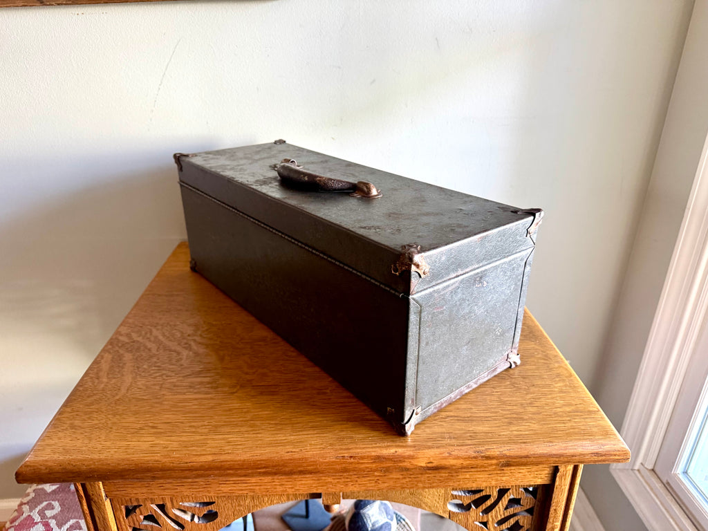 Vtg S-K Tools Distressed Toolbox | Rustic Sherman-Klove Toolbox with Caddy