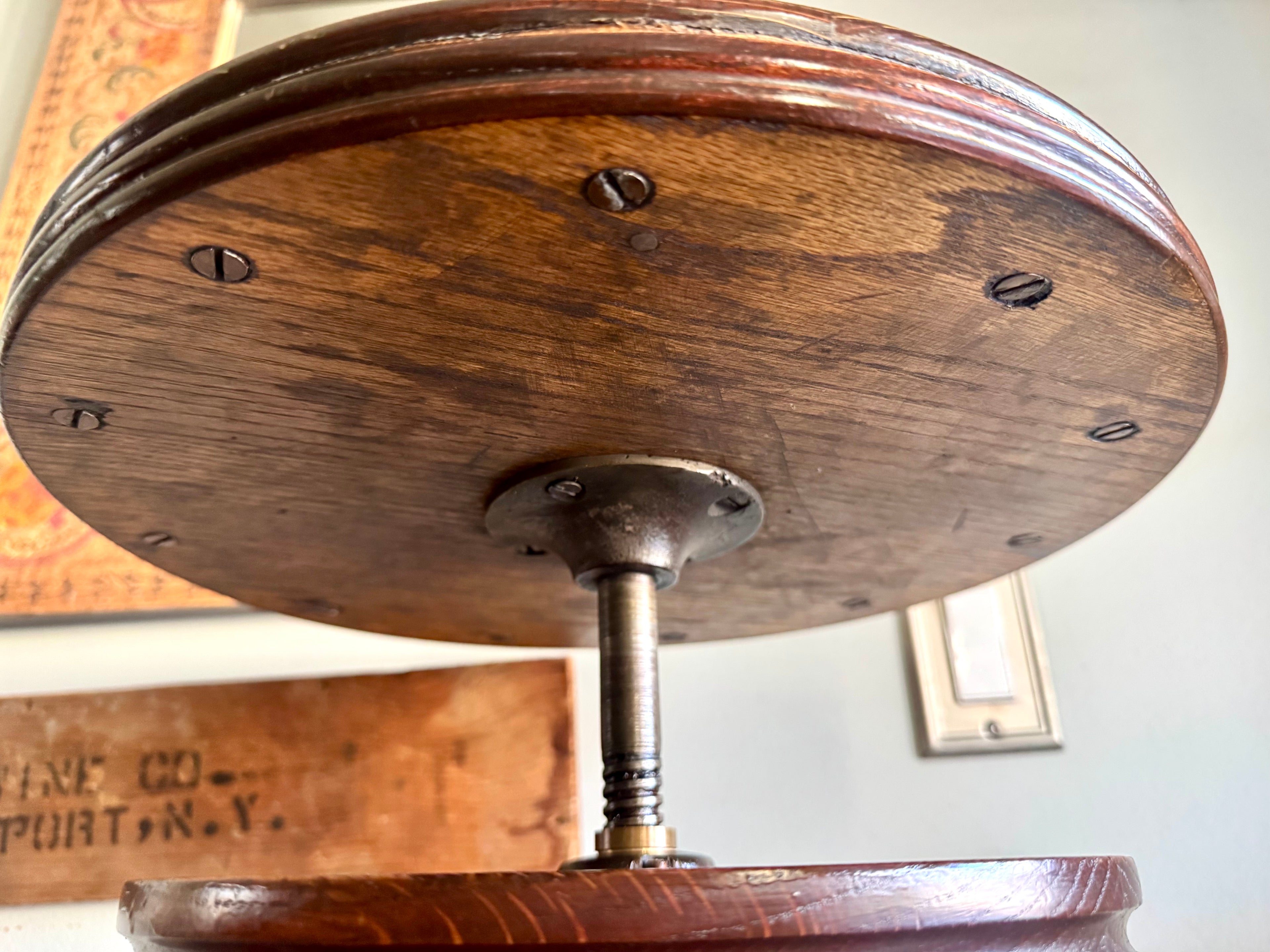 Antique Wooden Claw Foot  Piano Stool | Glass Ball Claw Foot Adjustable Piano Stool