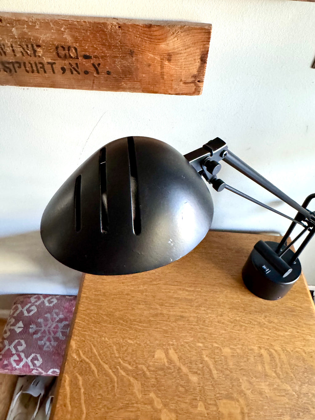 Vtg Post-modern Counter Balance Desk Lamp | Black Articulating Desk Lamp