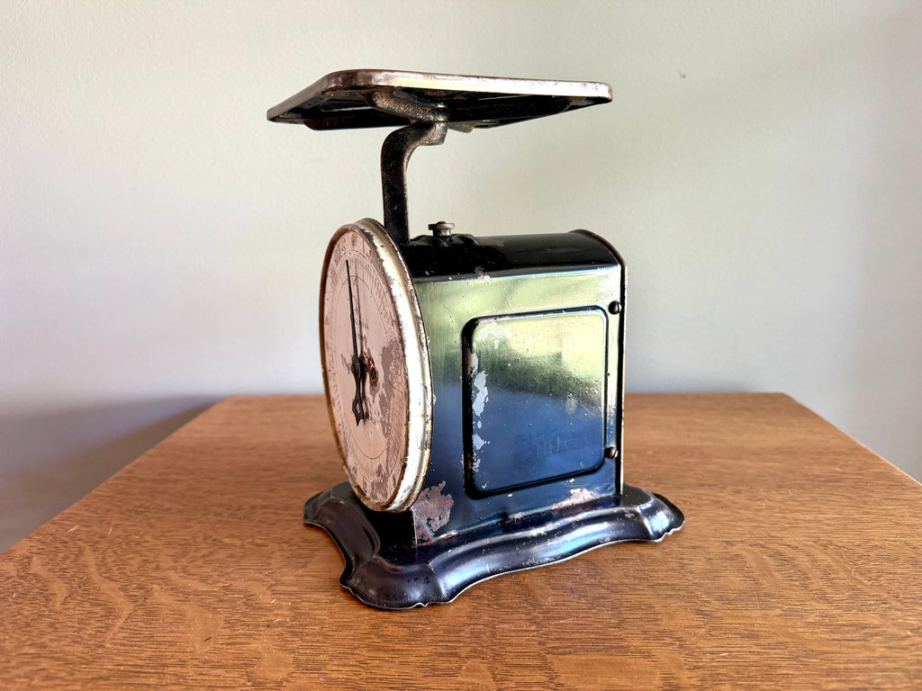Antique Distressed Columbia 24 Lb Family Scale ~ Rustic Countertop Kitchen Scale