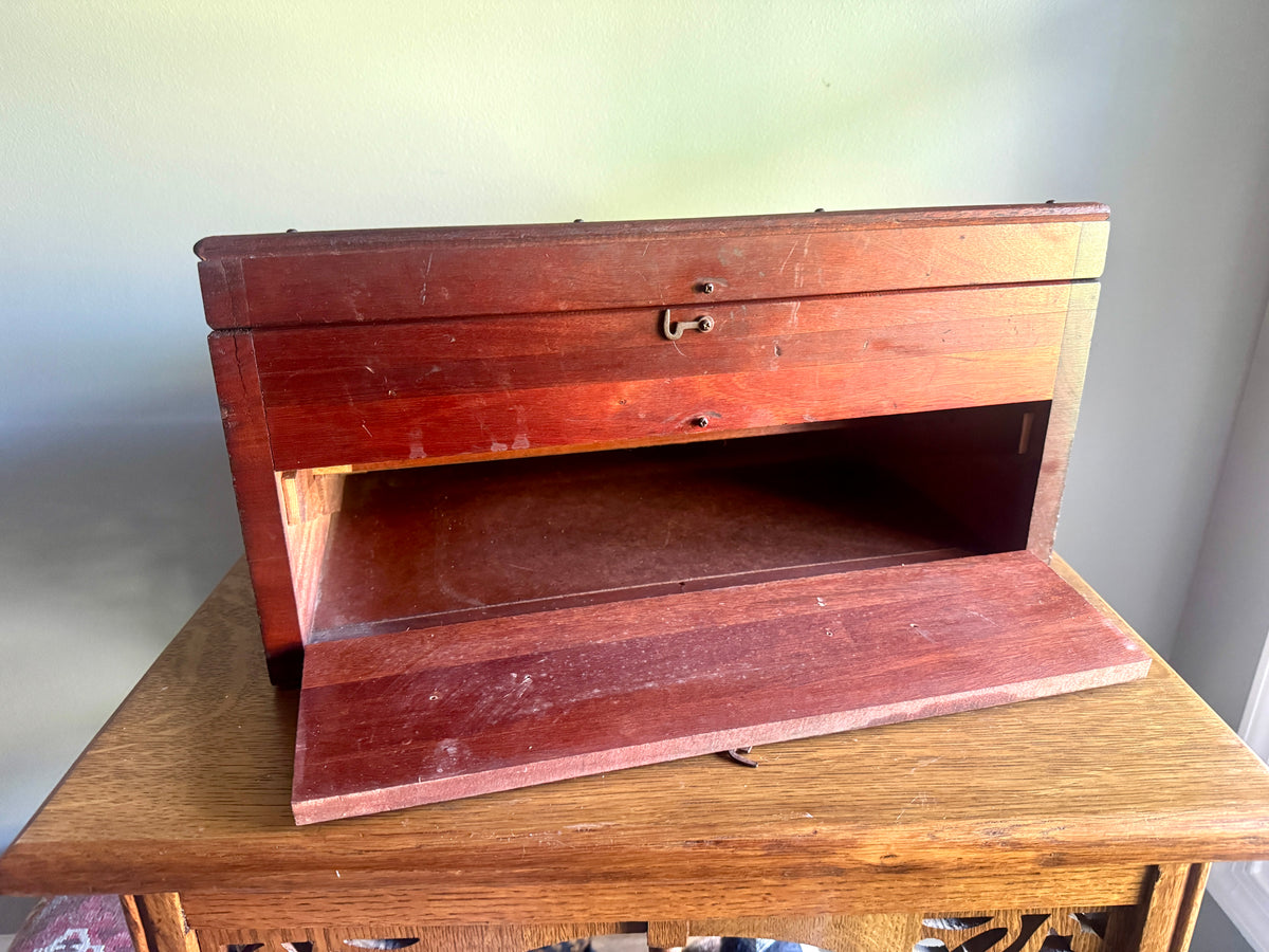 Antique Henry L Hanson Wood Store Display for Taps & Dies ~ Countertop Display Case