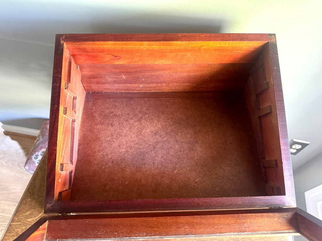 Antique Henry L Hanson Wood Store Display for Taps & Dies ~ Countertop Display Case