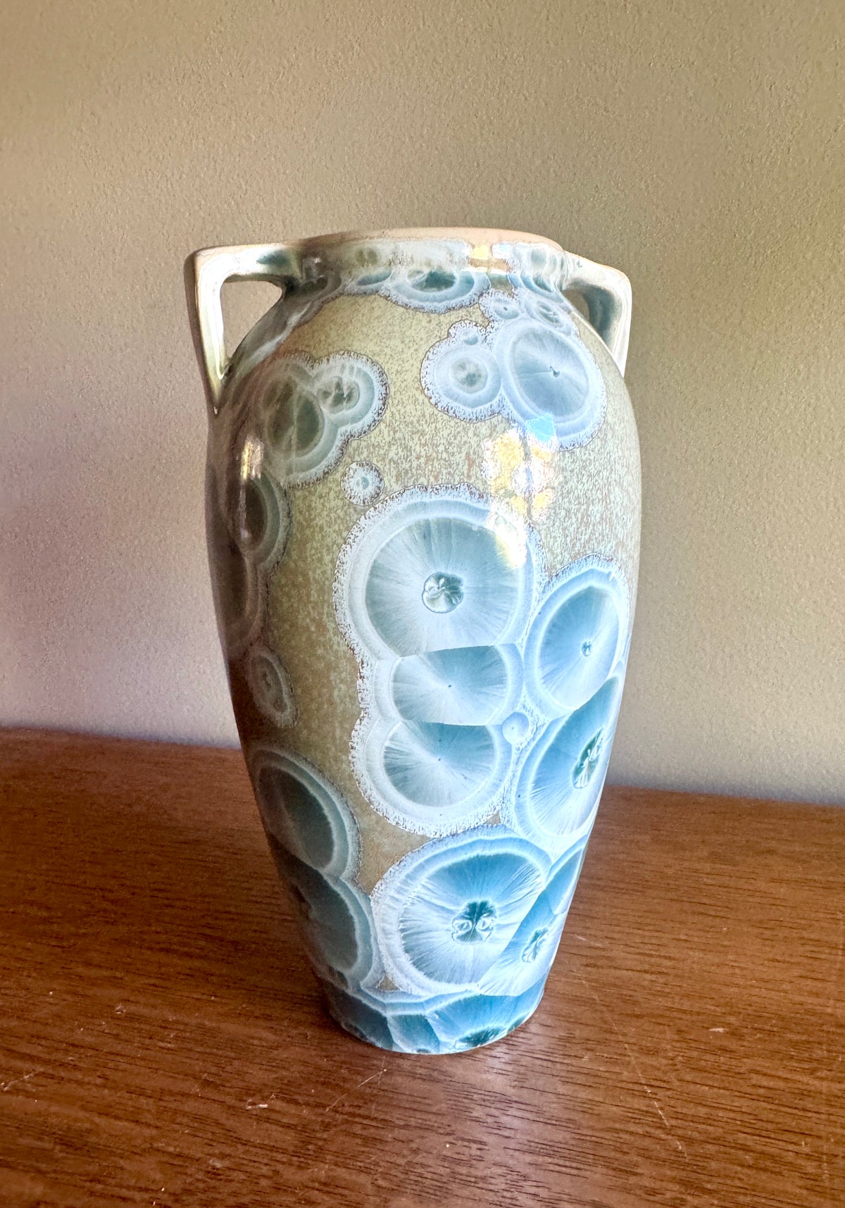John Mankameyer MANKA Crystalline Glaze Studio Pottery Vase ~ Manka Crystalline Glaze Vase