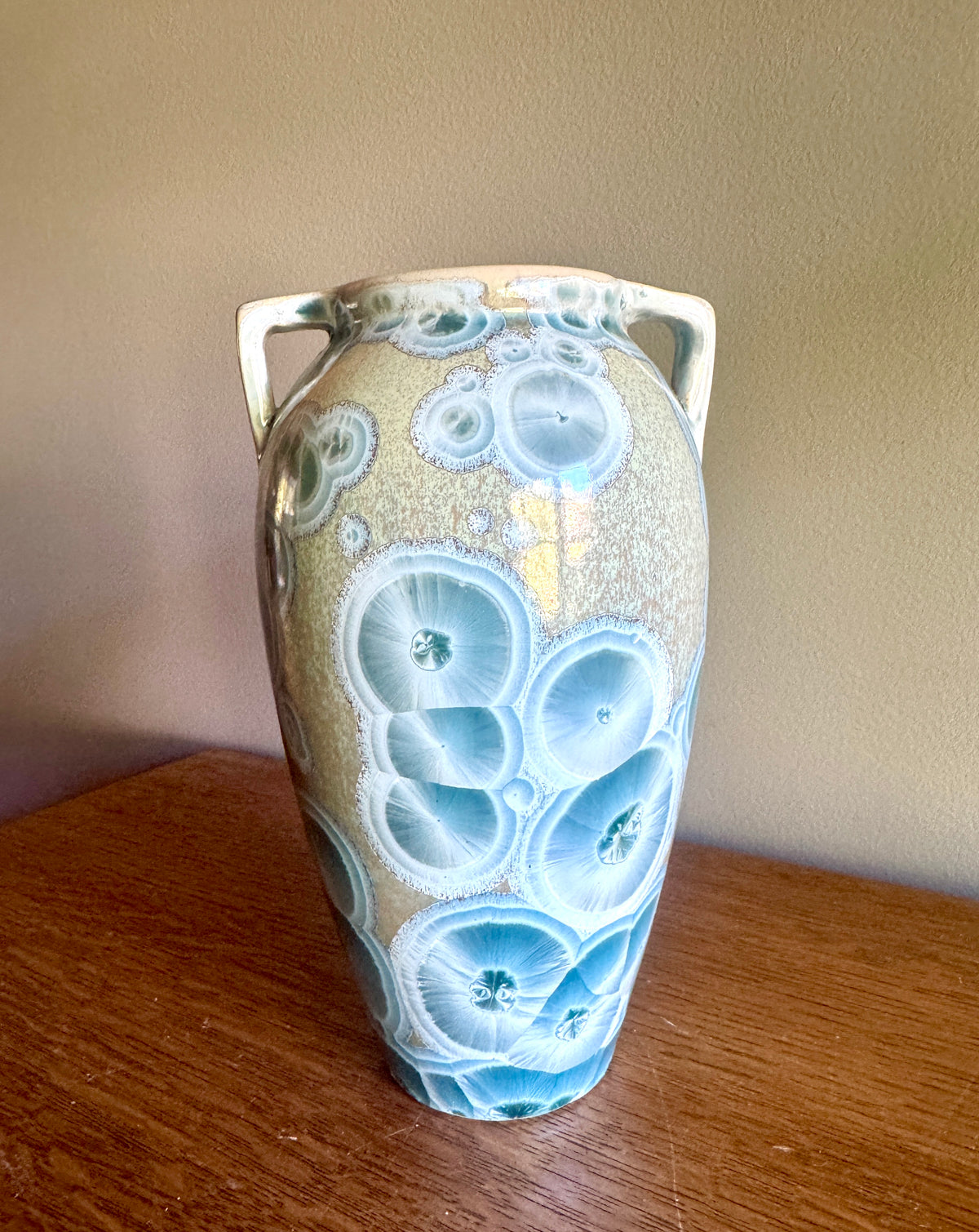 John Mankameyer MANKA Crystalline Glaze Studio Pottery Vase ~ Manka Crystalline Glaze Vase