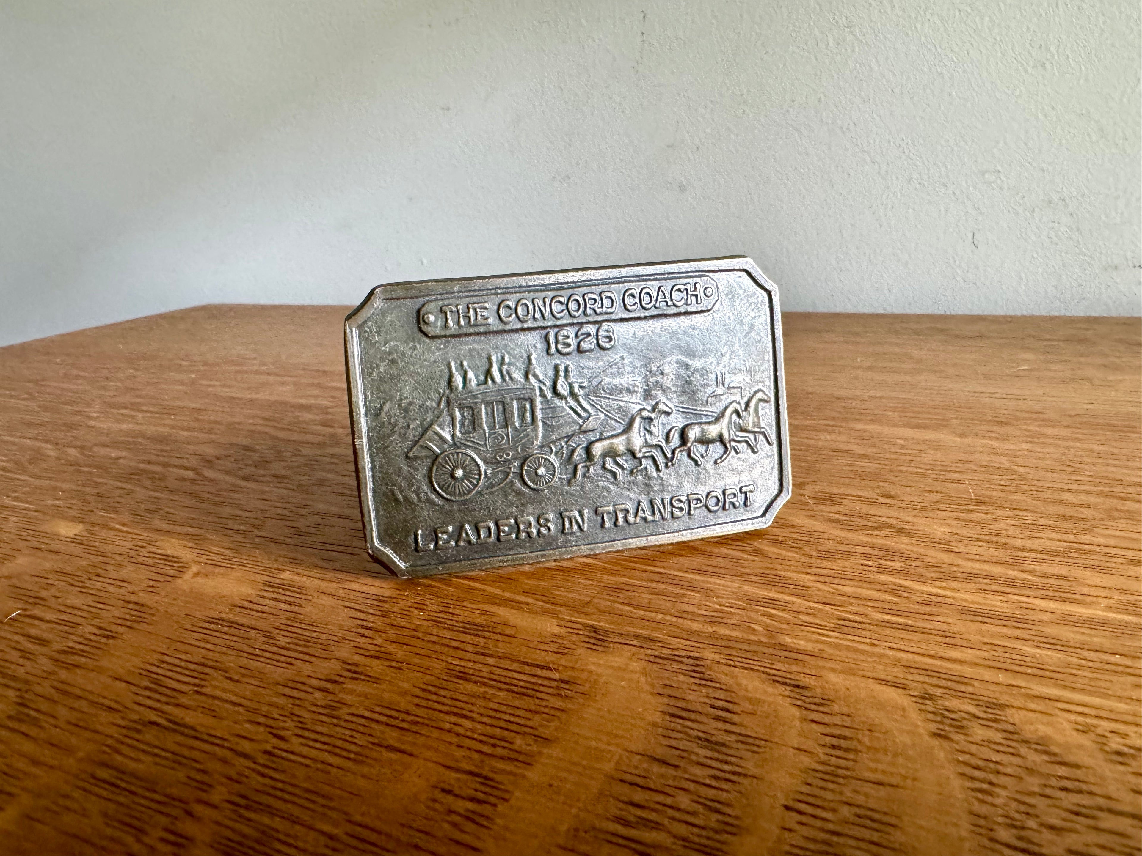 Vintage Belt Buckle, Western "the Concord Coach" Stagecoach Old West | The Leaders in Transport Buckle
