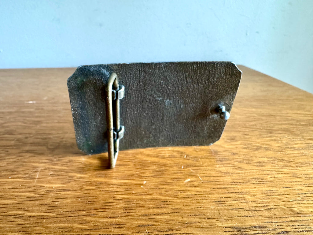 Vtg "The Old Country" Busch Gardens Brass Belt Buckle | Williamsburg VA Busch Gardens Belt Buckle