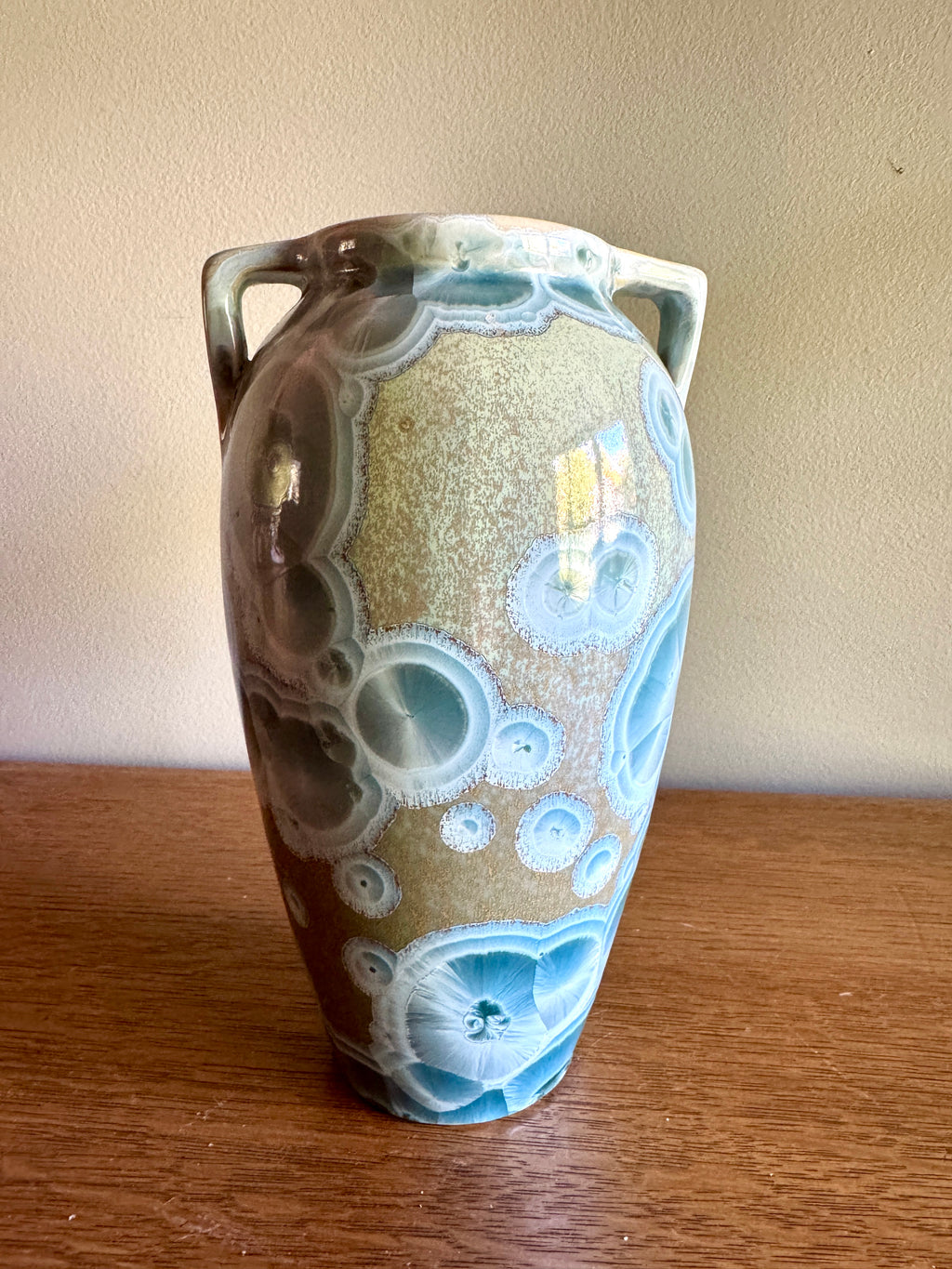 John Mankameyer MANKA Crystalline Glaze Studio Pottery Vase ~ Manka Crystalline Glaze Vase