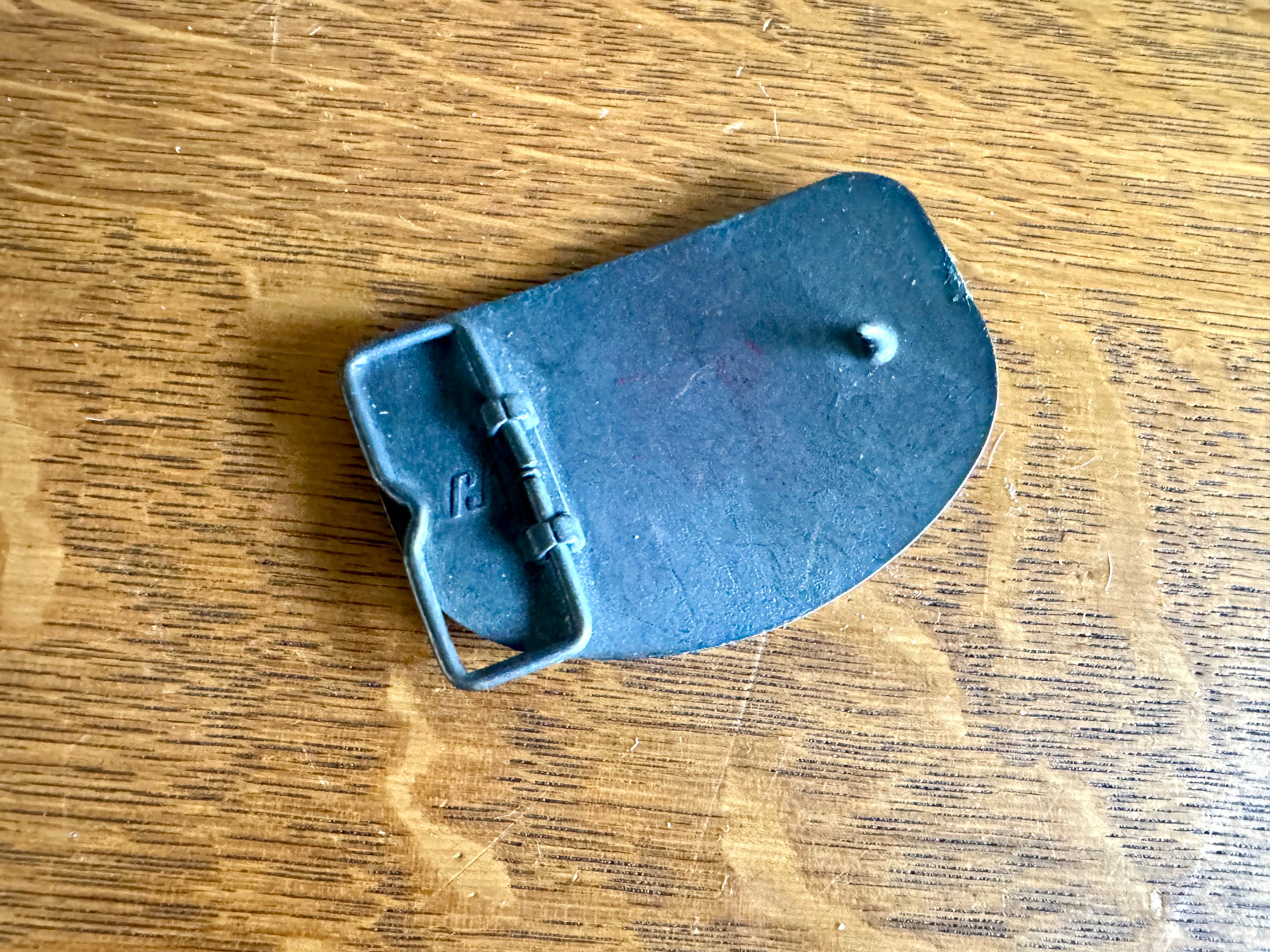 Vtg Raleigh Lights Brass Belt Buckle | 1970s Trucker Style Belt Buckle