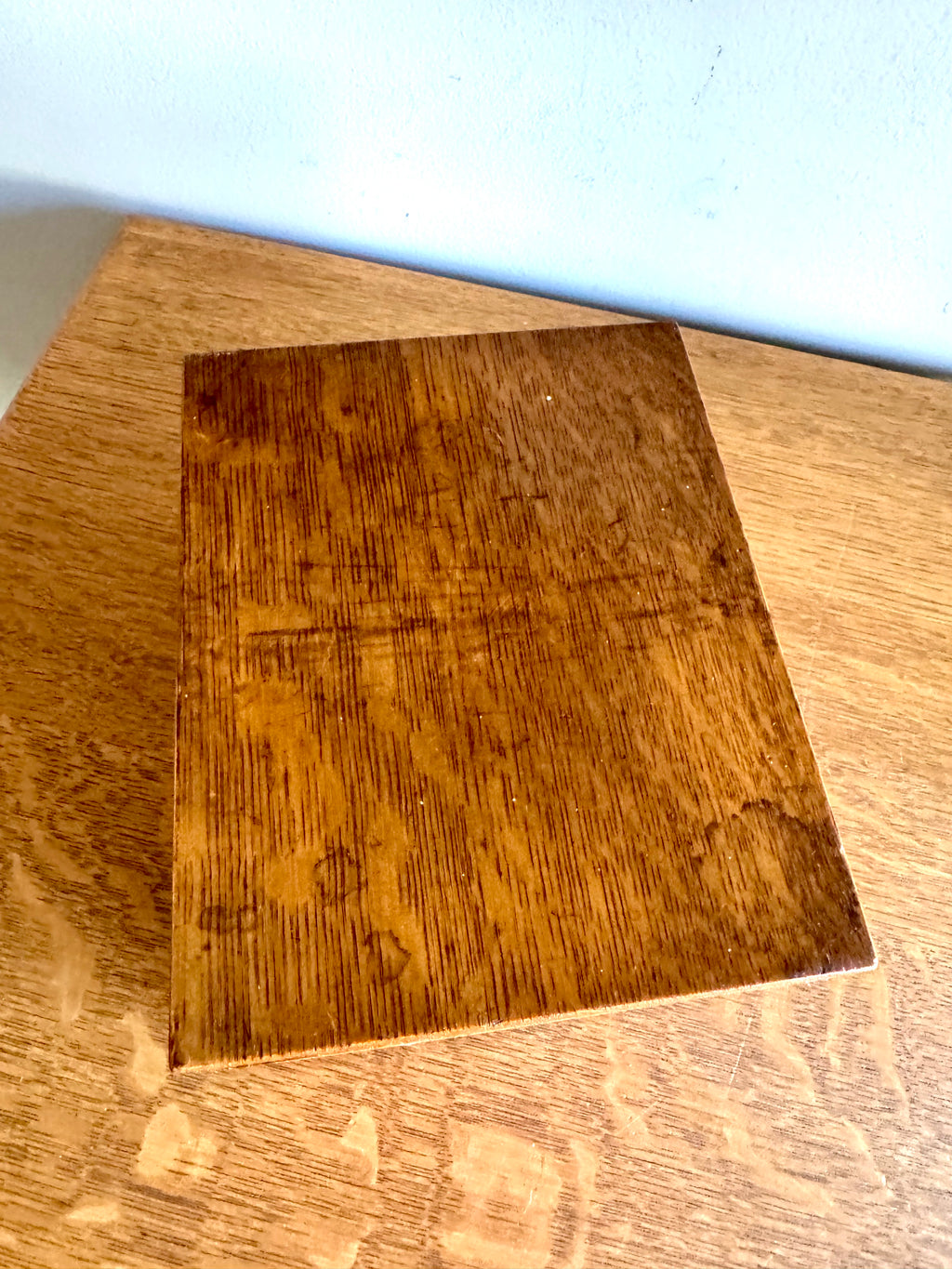 Vtg Weis Wooden Card Catalog With Lid | 3"x 5" Card Organizer Box | Box Joint Wooden Recipe Filing Box