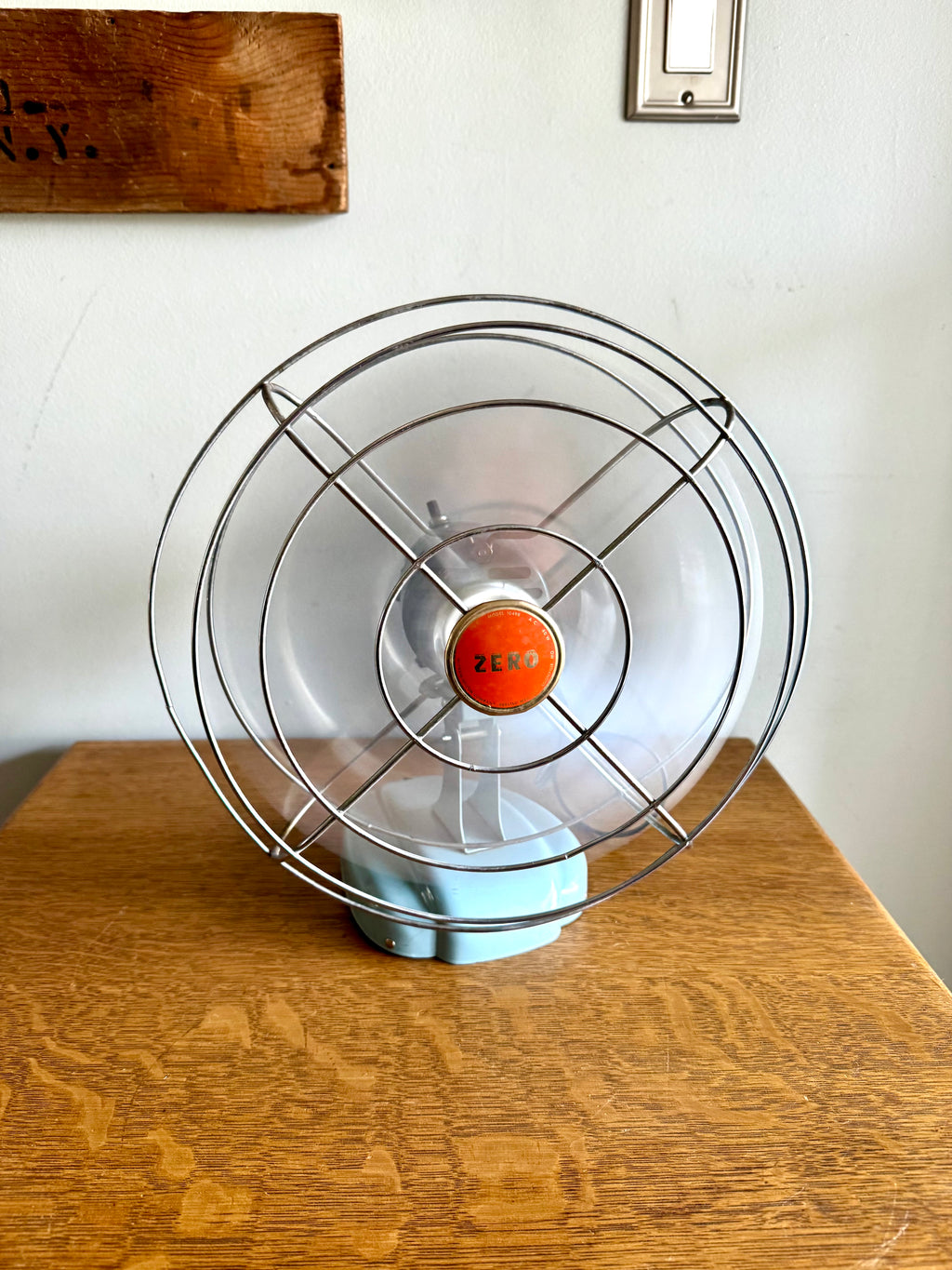 Vtg Aqua Blue McGraw-Edison Zero Oscillating Fan | Turquoise Zero Oscillating Single Speed Fan
