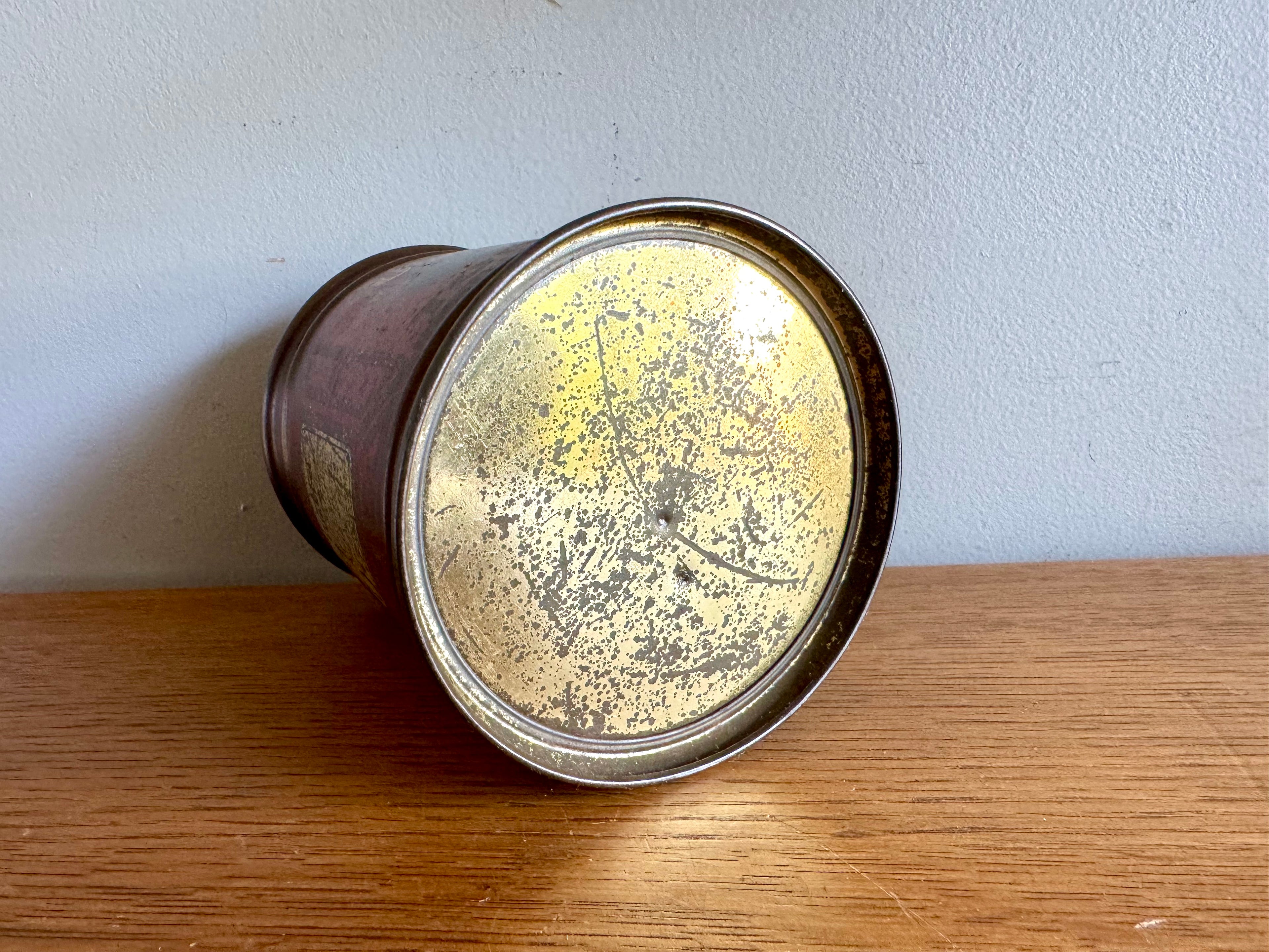 Rare Antique Velvet Pipe And Cigarette Tobacco Round Tin w/Lid | Liggett & Myers Velvet in Smoke Logo | Vtg Pipe Tobacco Can