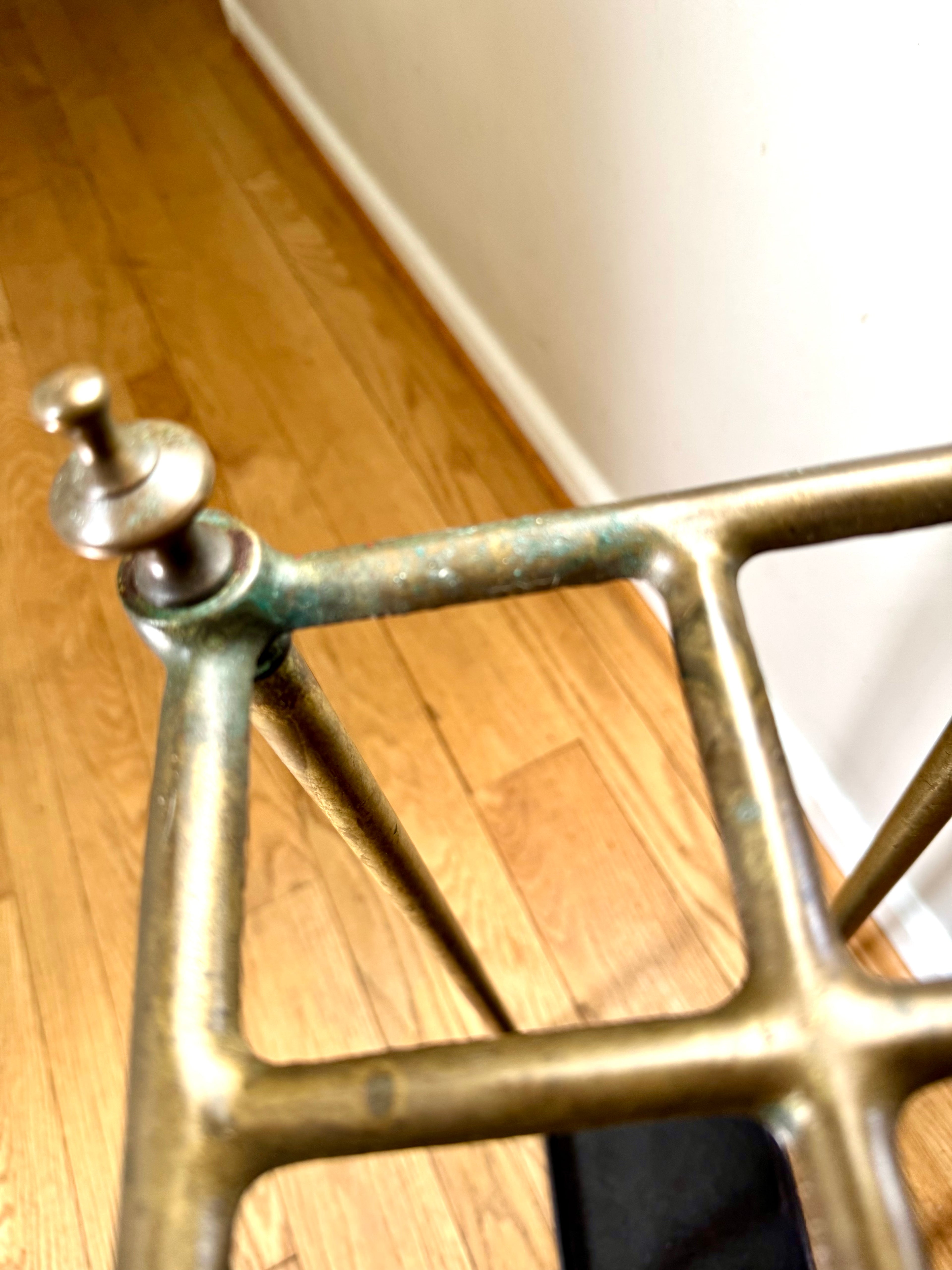 Antique English Brass Umbrella Stand With Cast Iron Base | Victorian Brass Umbrella Stand