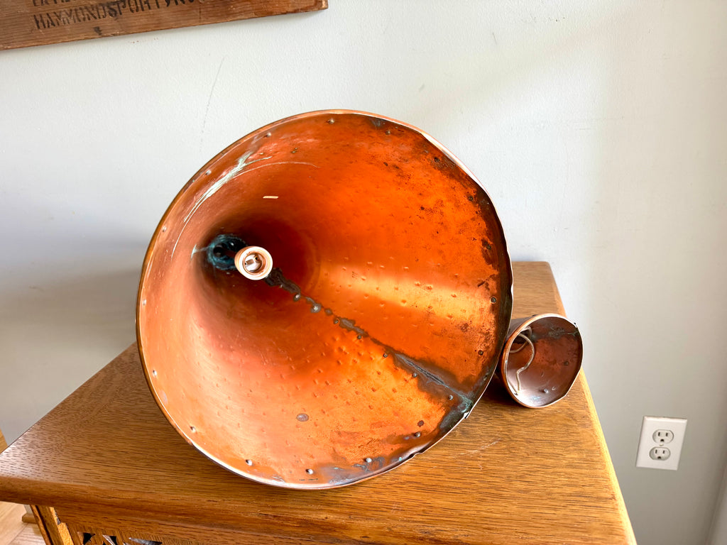 1960's Copper Cone Pendant Lamp | TH. Valentiner Copenhagen Copper Pendant Lamp