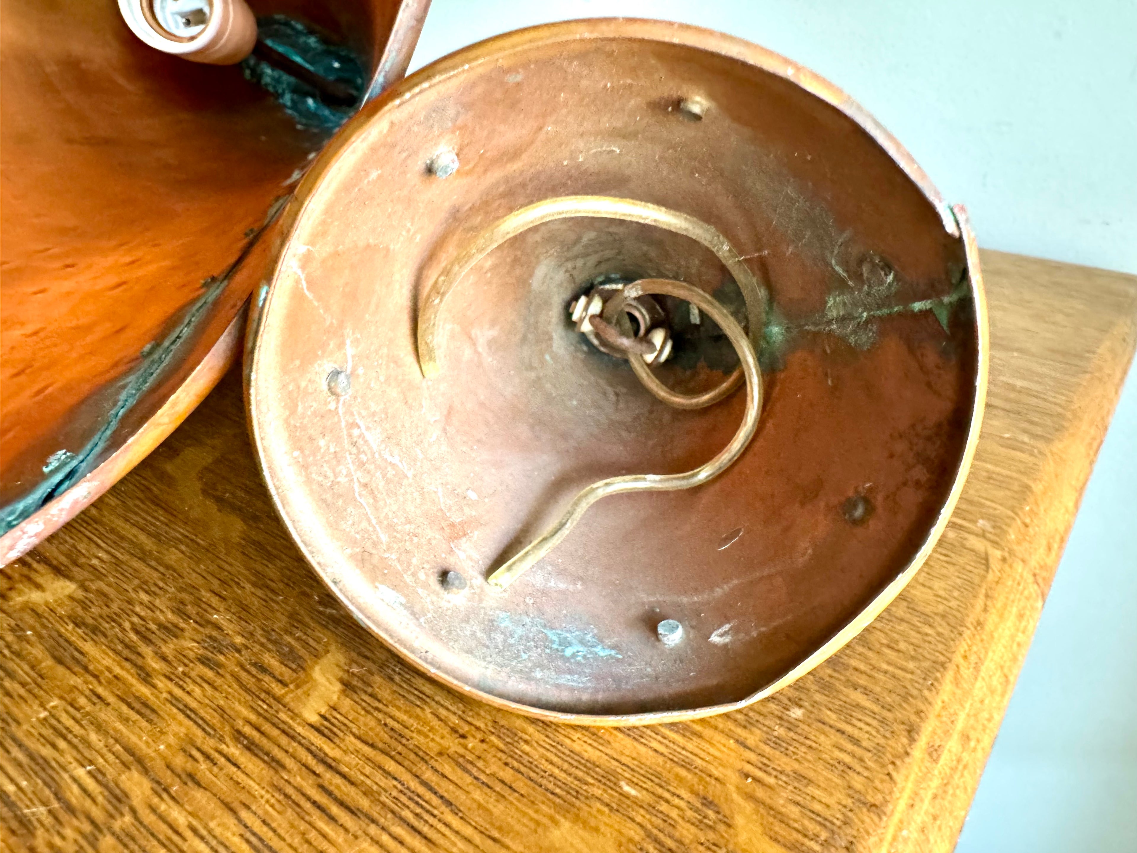 1960's Copper Cone Pendant Lamp | TH. Valentiner Copenhagen Copper Pendant Lamp