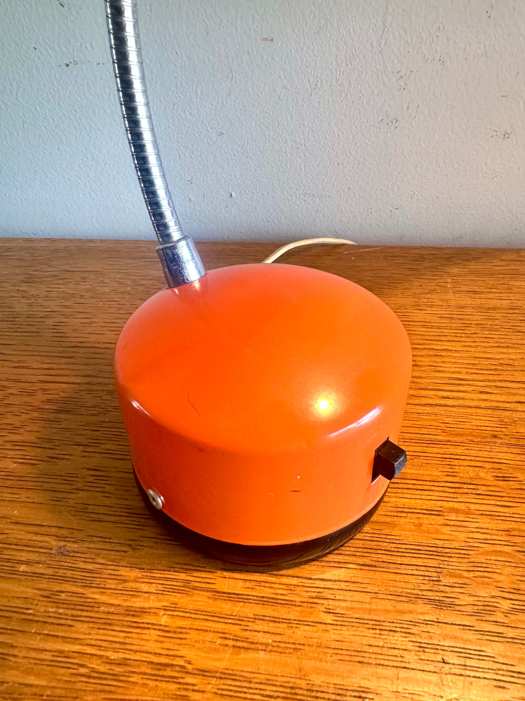 Vtg Orange MCM Penetray Corp. Gooseneck Lamp | Small Gooseneck Task Lamp