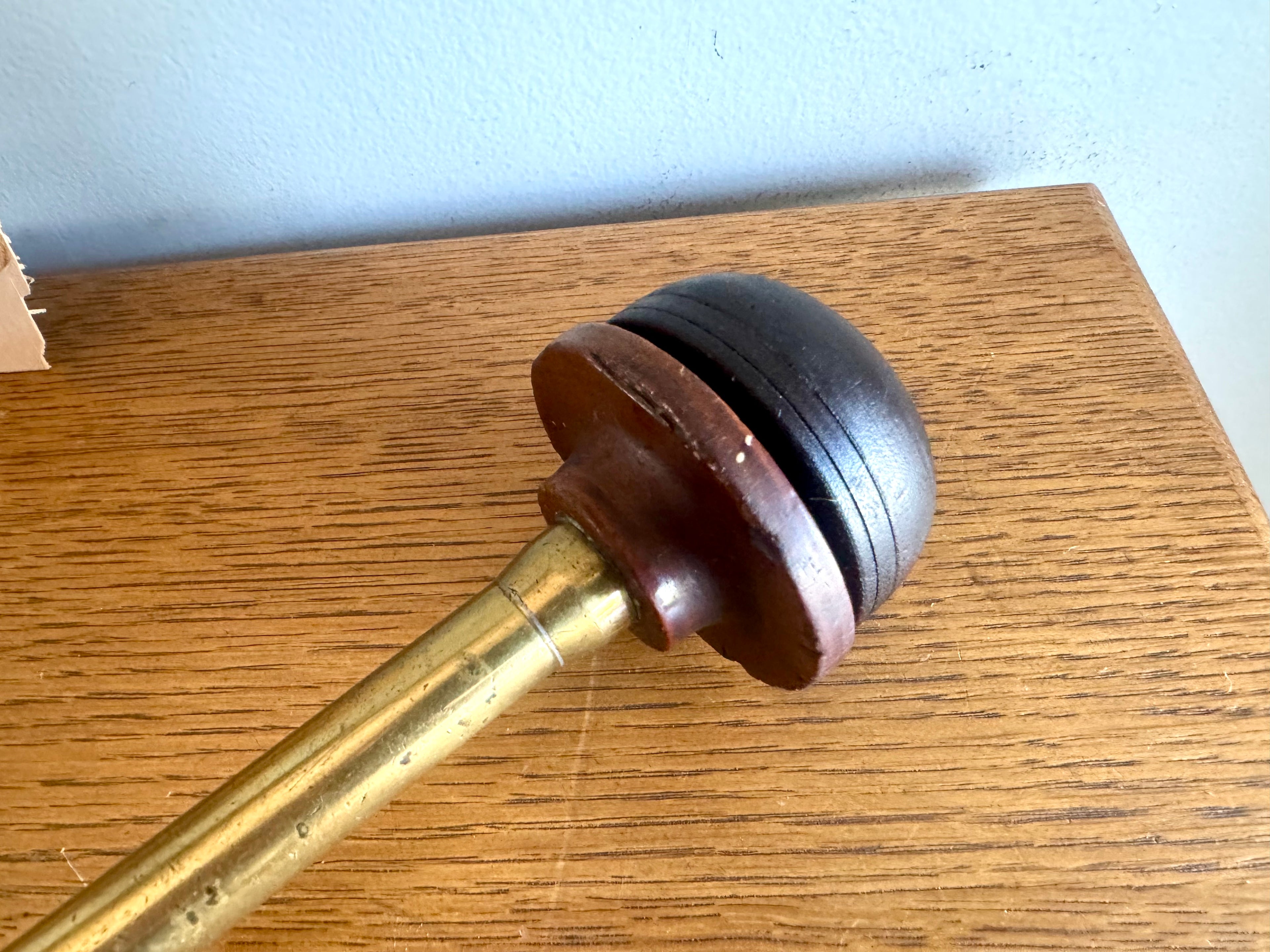 Antique Rosewood and Brass A.H. Reid Push Drill with Set of Bits