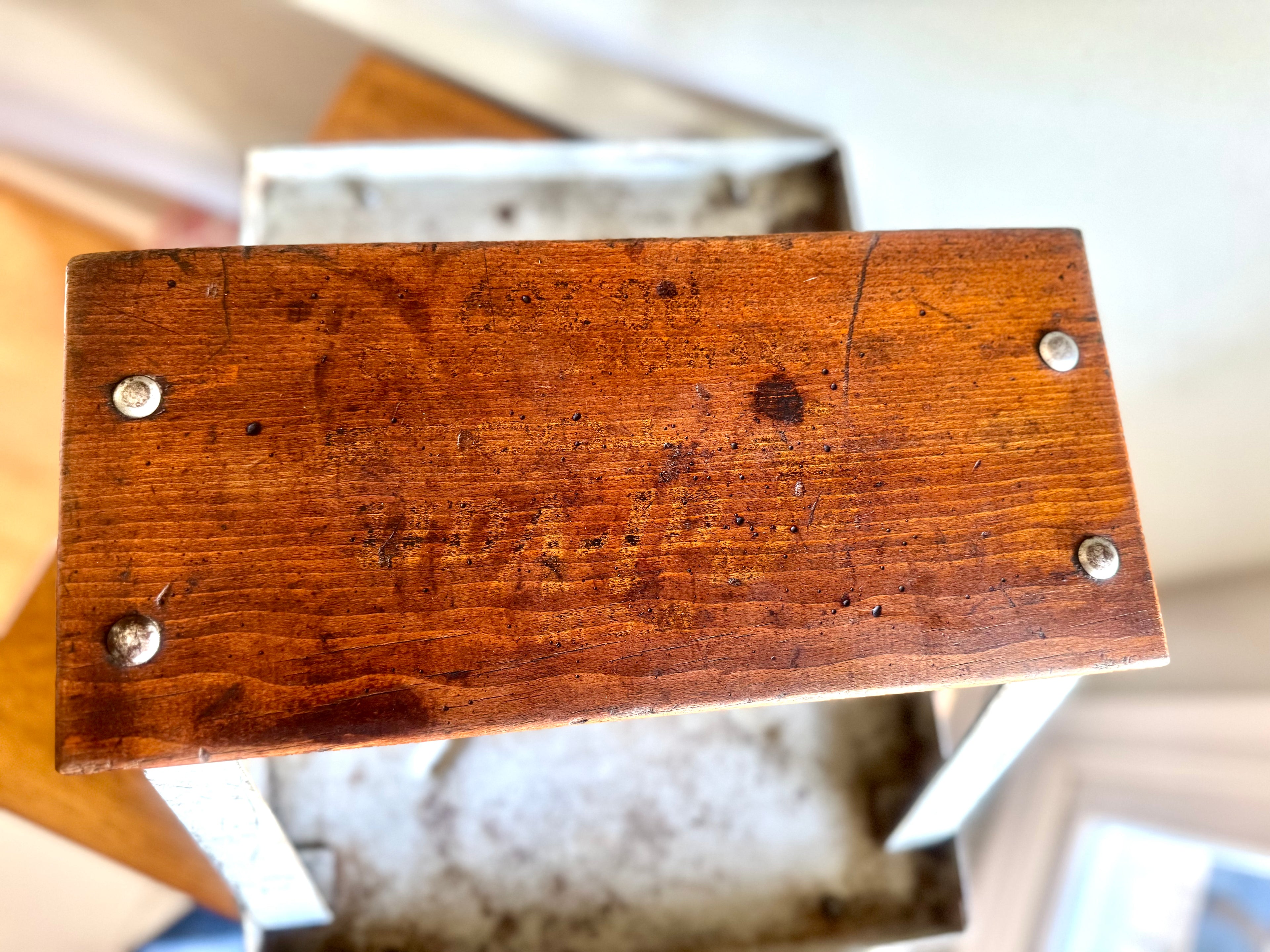 Vtg Metal & Wood Mechanics Stool | Rolling Mechanics Stool Creeper