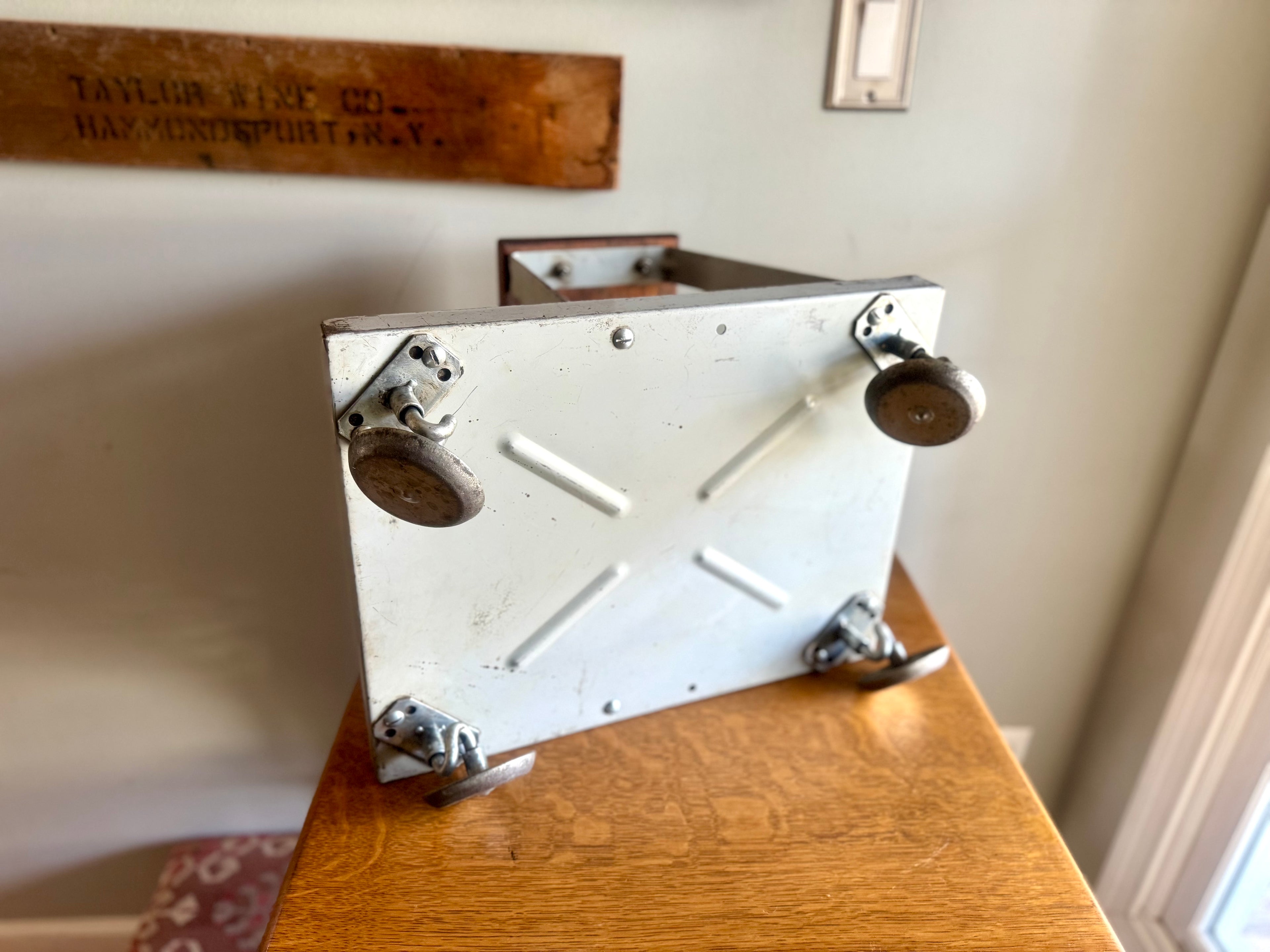 Vtg Metal & Wood Mechanics Stool | Rolling Mechanics Stool Creeper