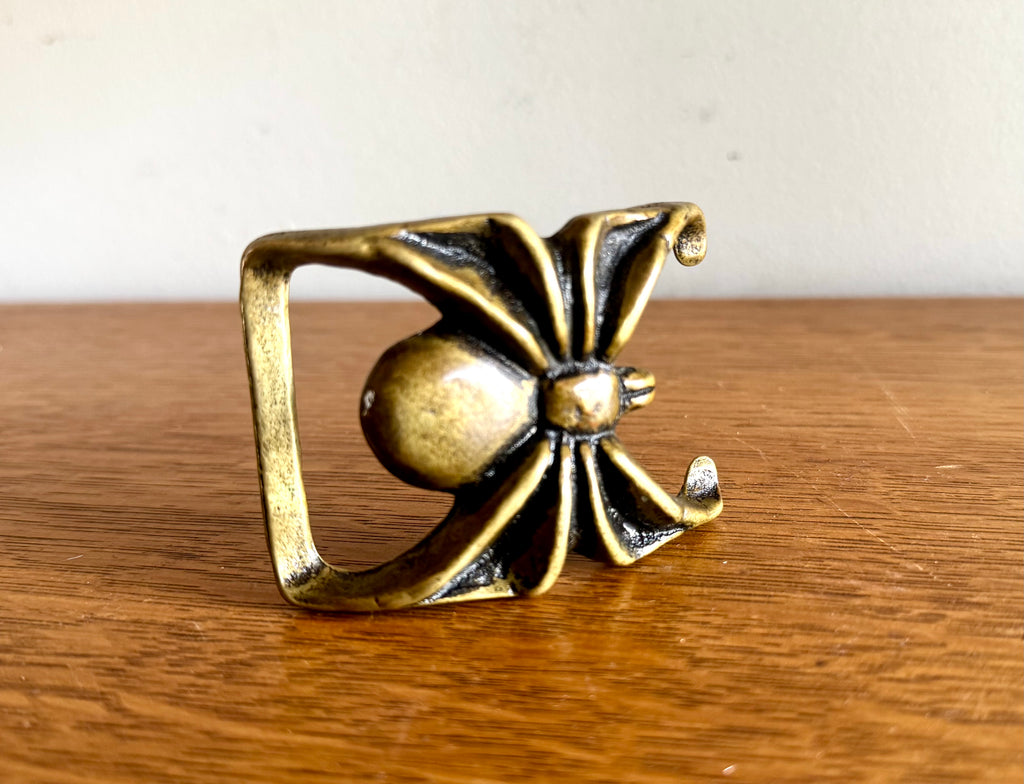 Vtg Solid Brass 70's Spide Belt Buckle | Spider Brass Belt Buckle